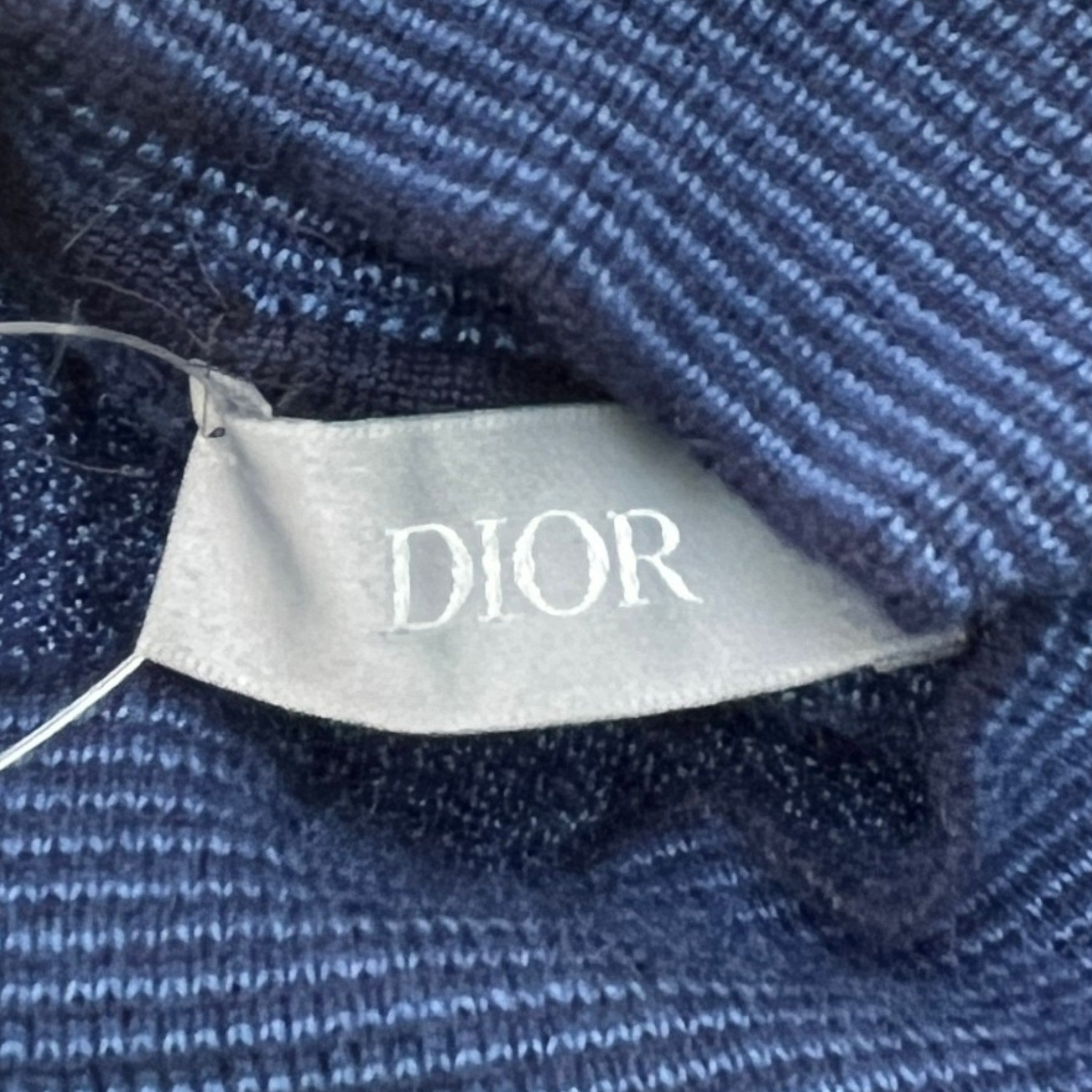 Men's Cashmere Oblique Jumper Blue Size S