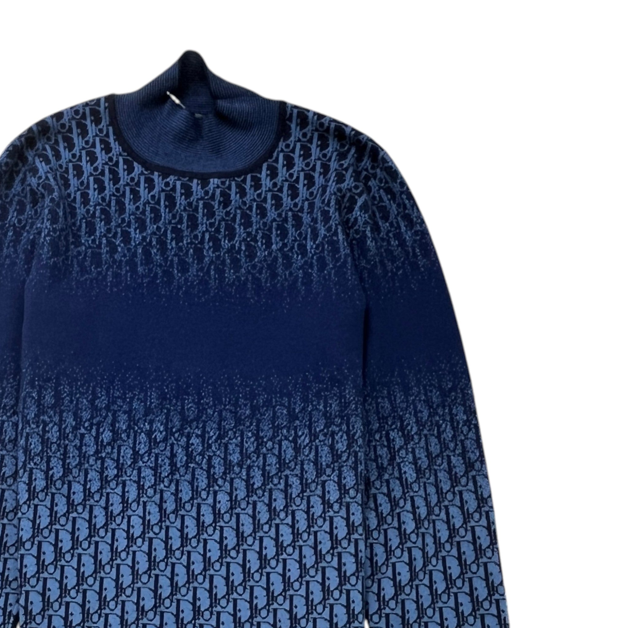 Men's Cashmere Oblique Jumper Blue Size S