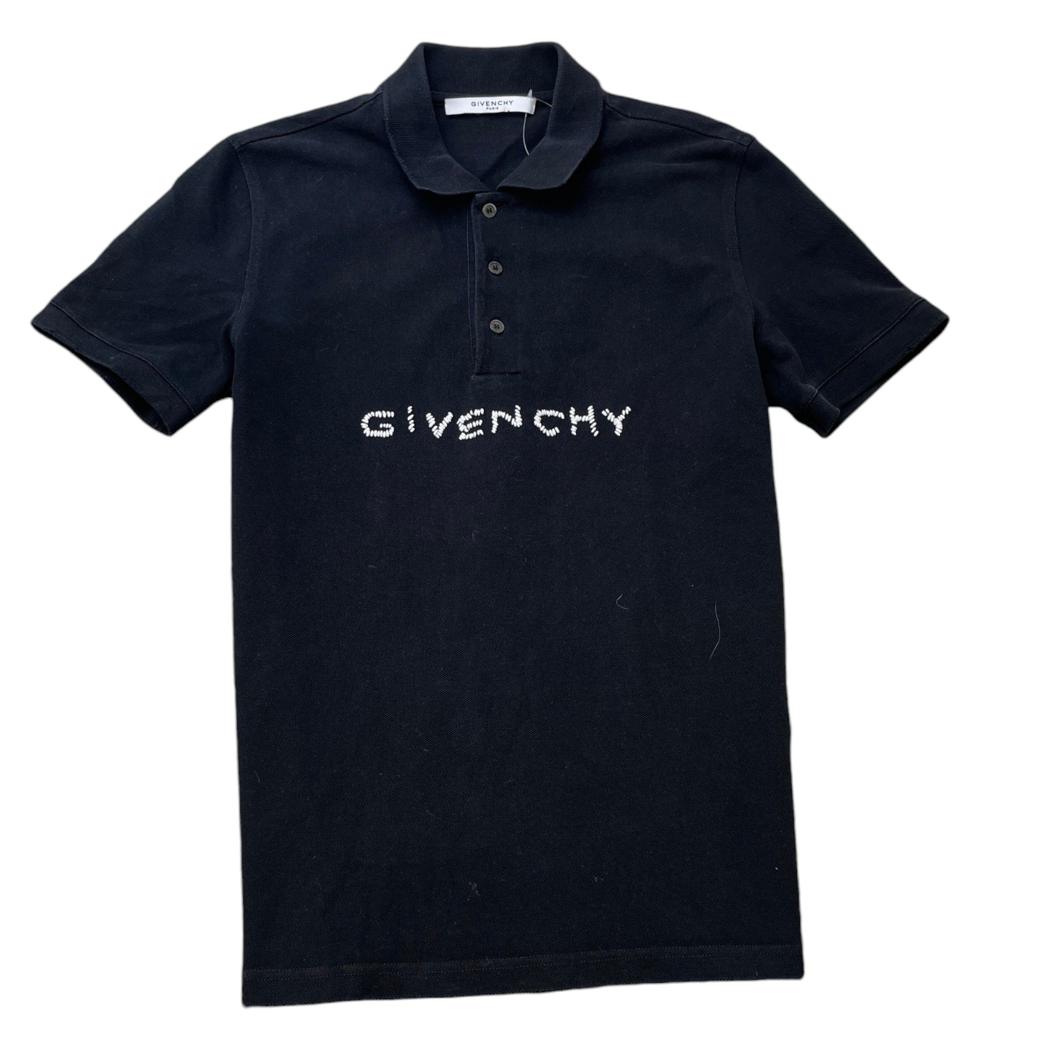 Men's Embroidered Logo T-Shirt Black Size S