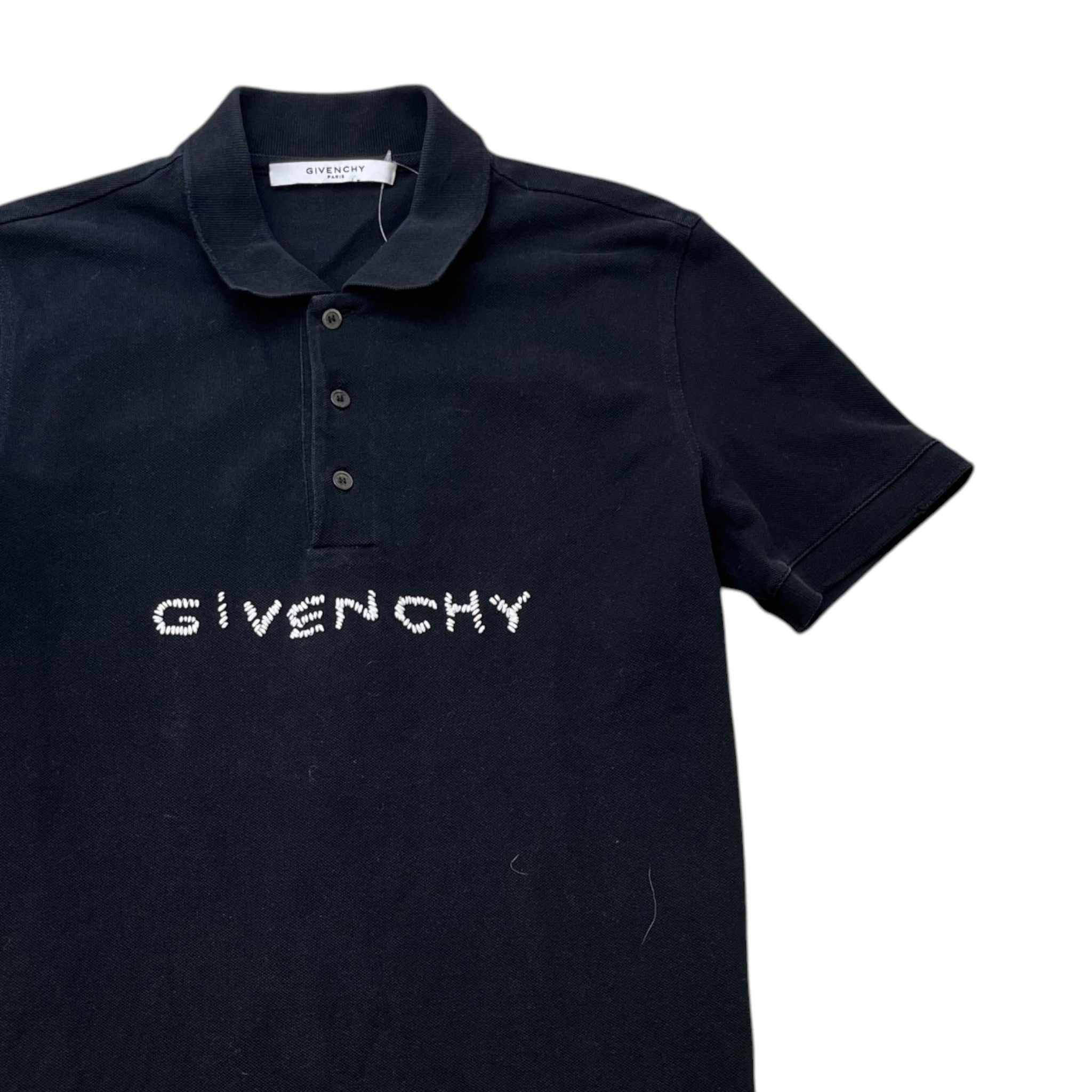 Men's Embroidered Logo T-Shirt Black Size S