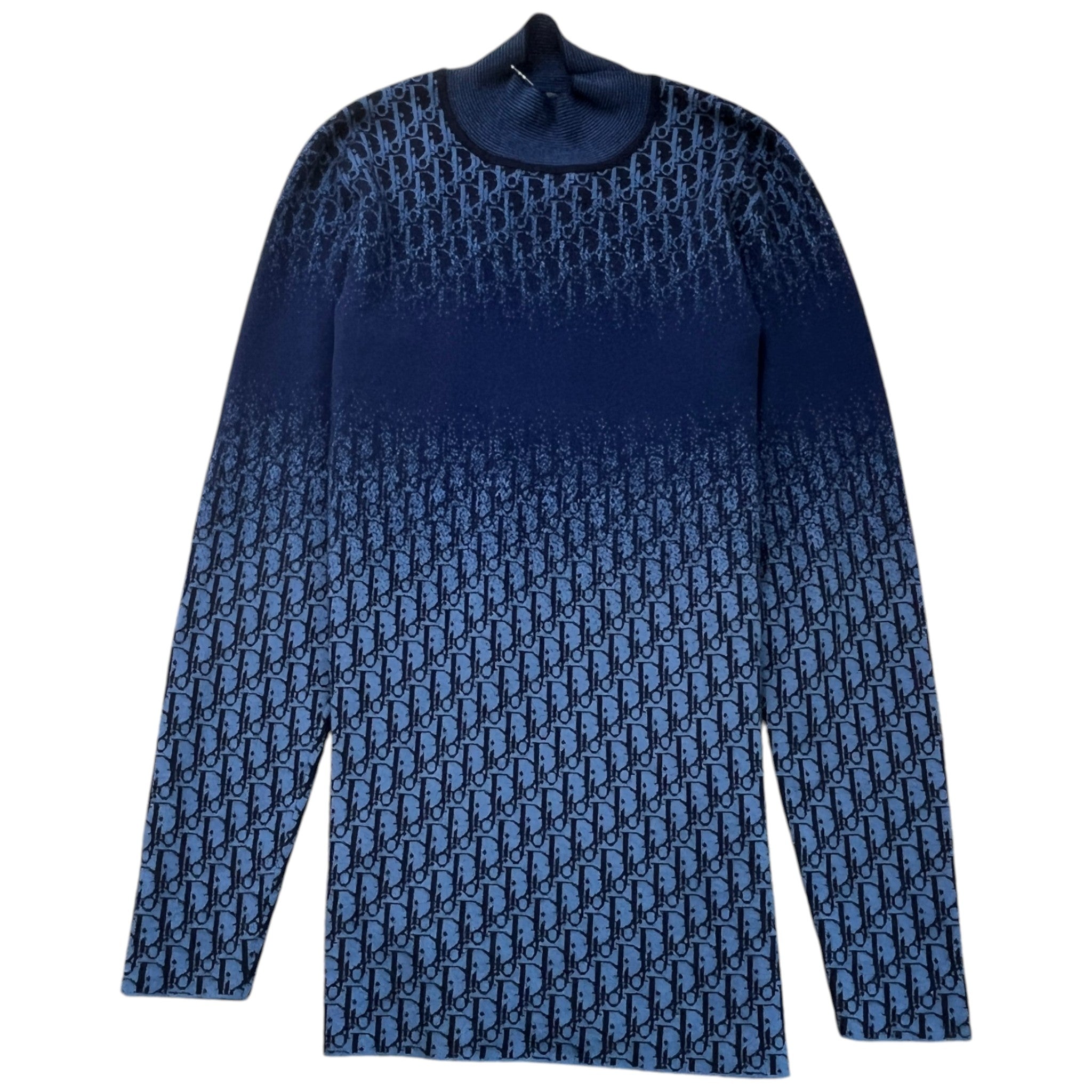 Men's Cashmere Oblique Jumper Blue Size S