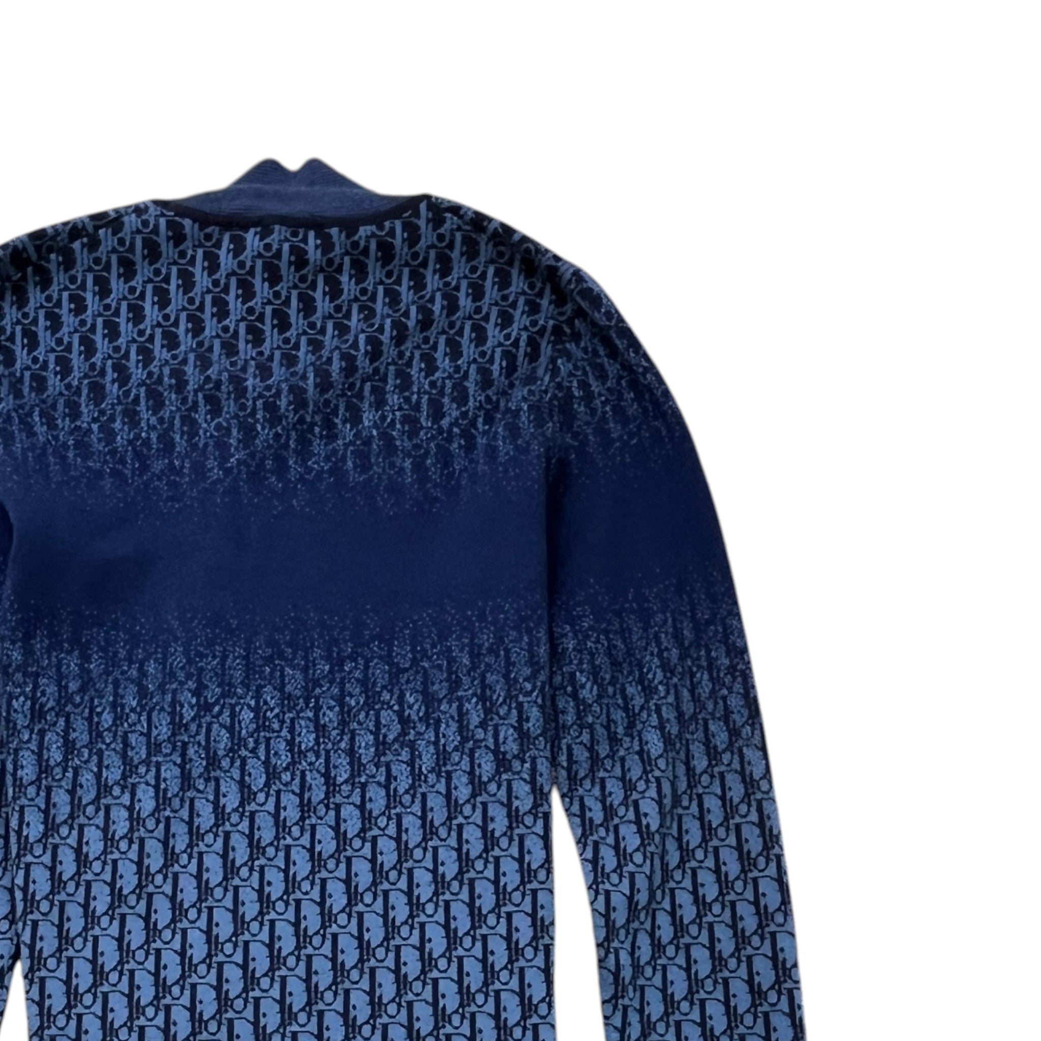 Men's Cashmere Oblique Jumper Blue Size S