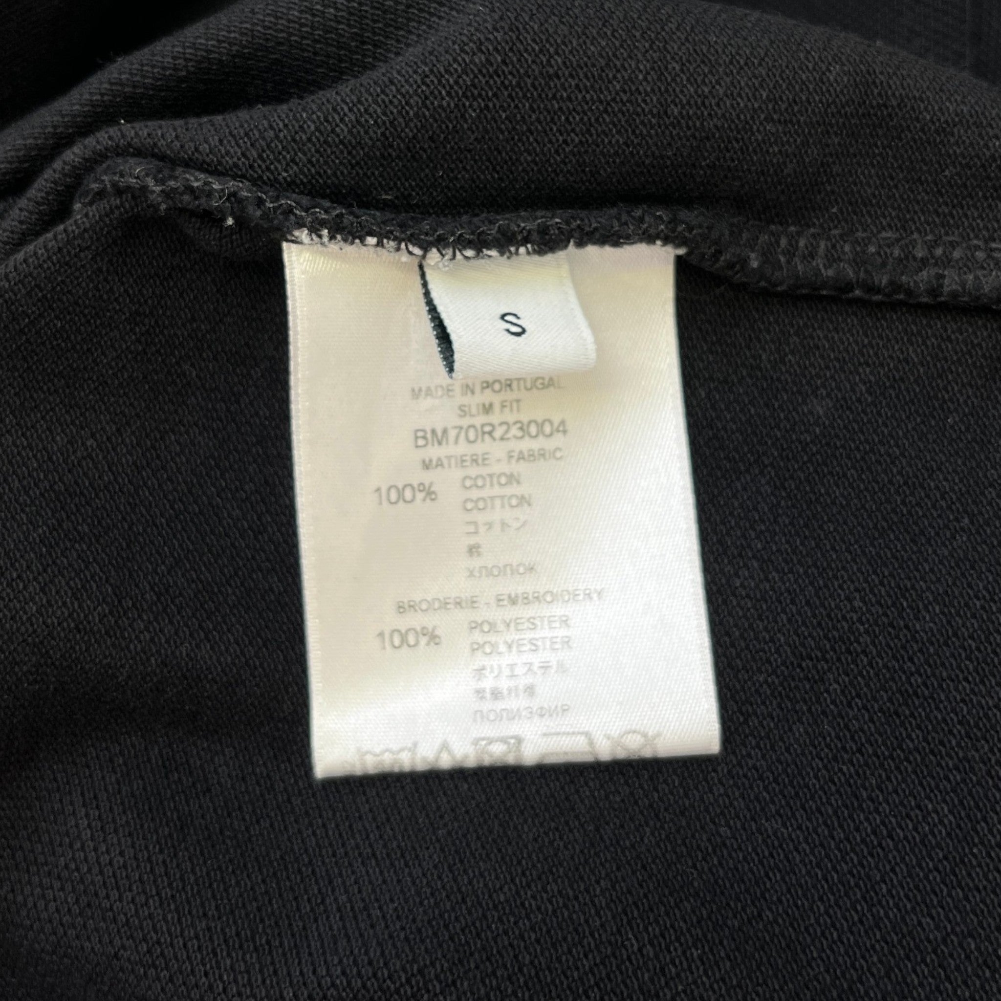 Men's Embroidered Logo T-Shirt Black Size S