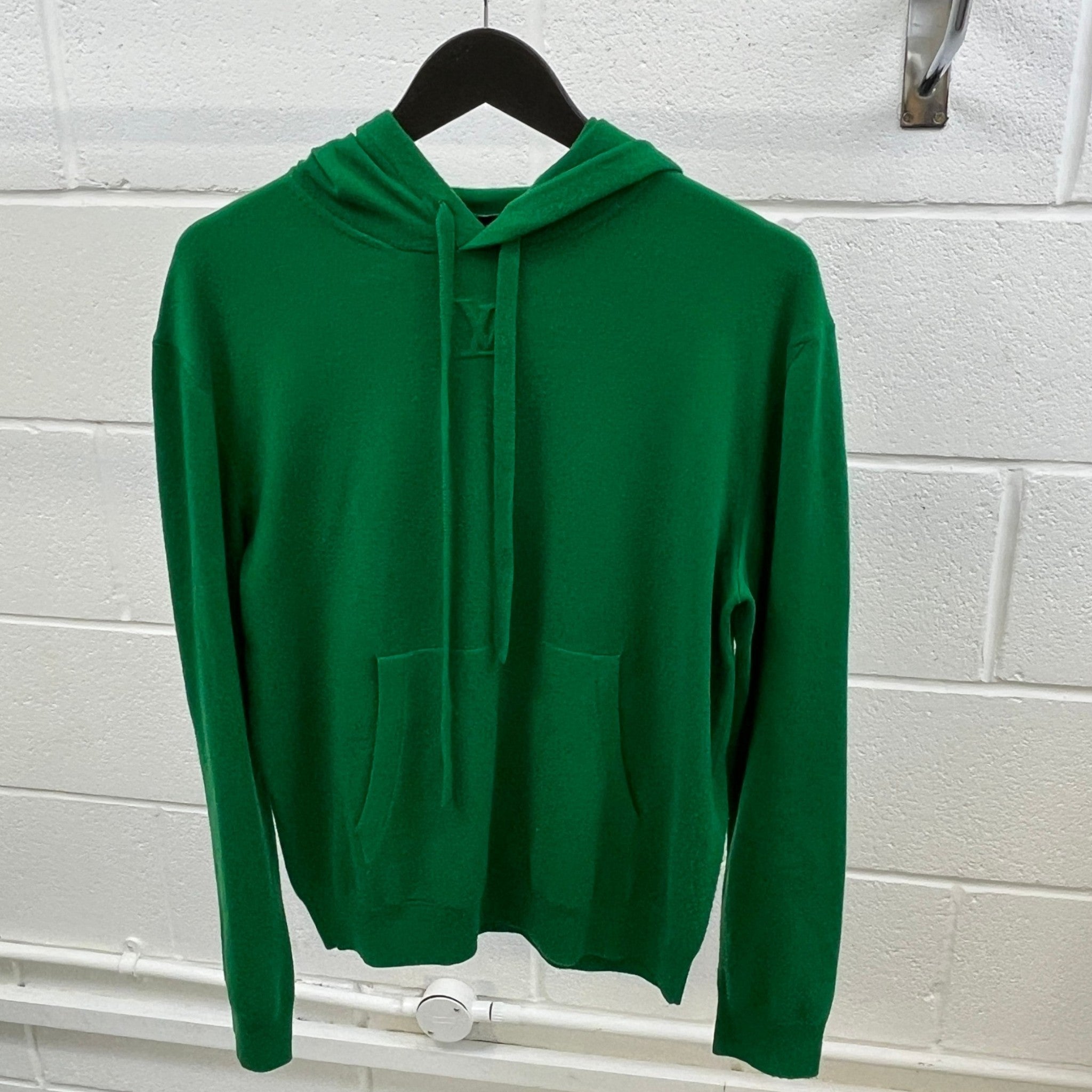 Men's Lv Embossed Hoodie Green Size M