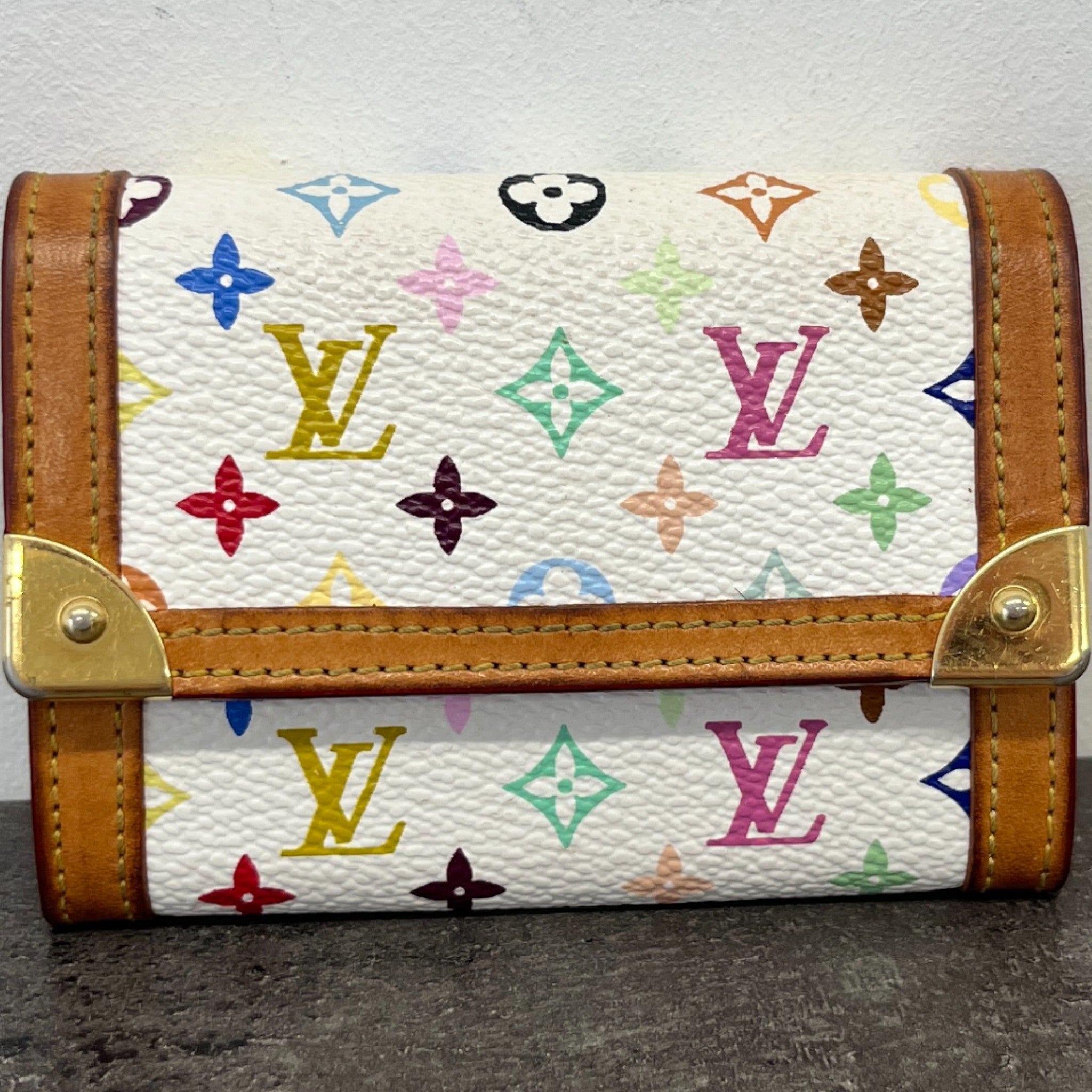 Women's Takashi Murakami Monogram Porte Monnaie Wallet Multi-Coloured