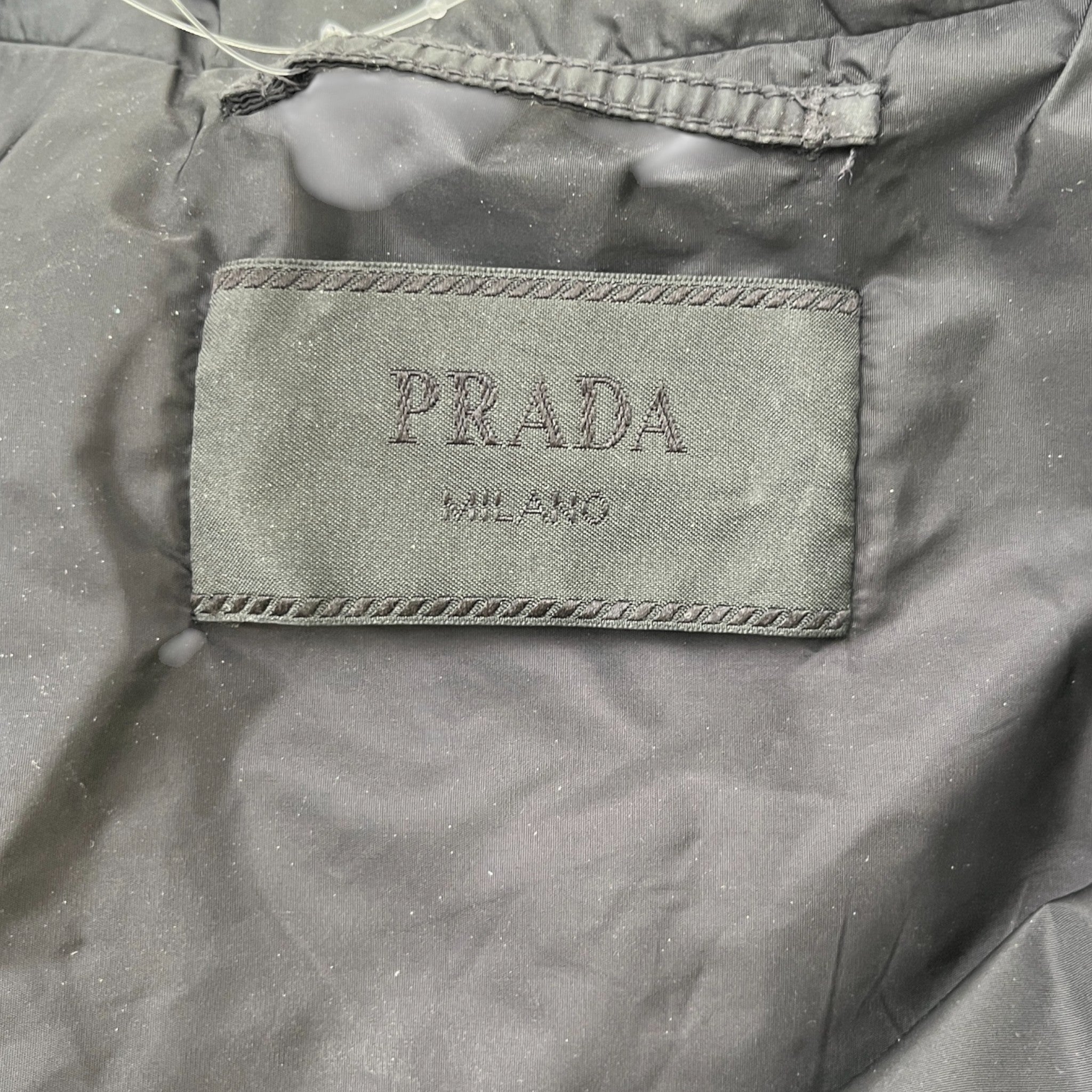 Men's Plaque Logo Re-Nylon Jacket Black Size IT 50 / L