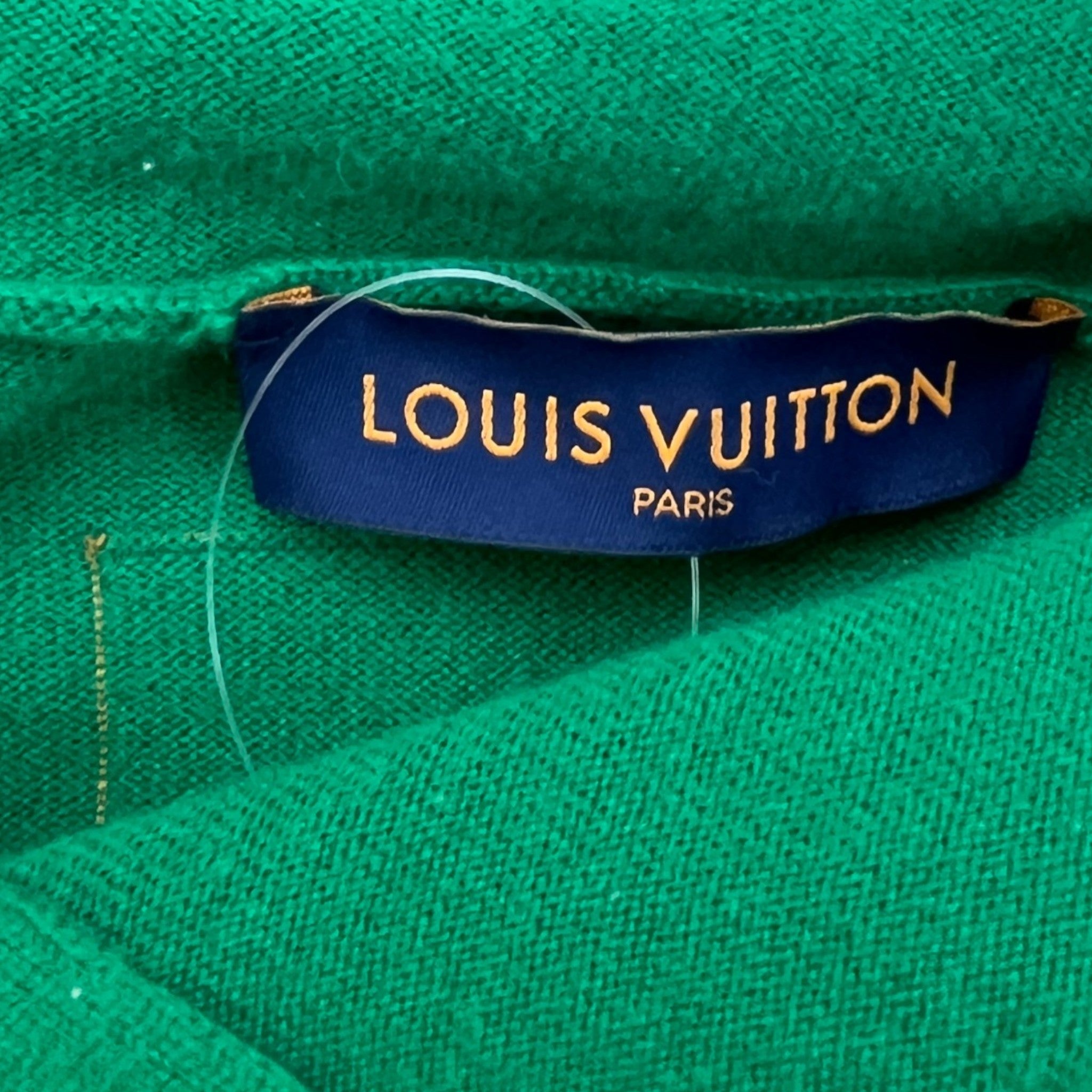 Men's Lv Embossed Hoodie Green Size M