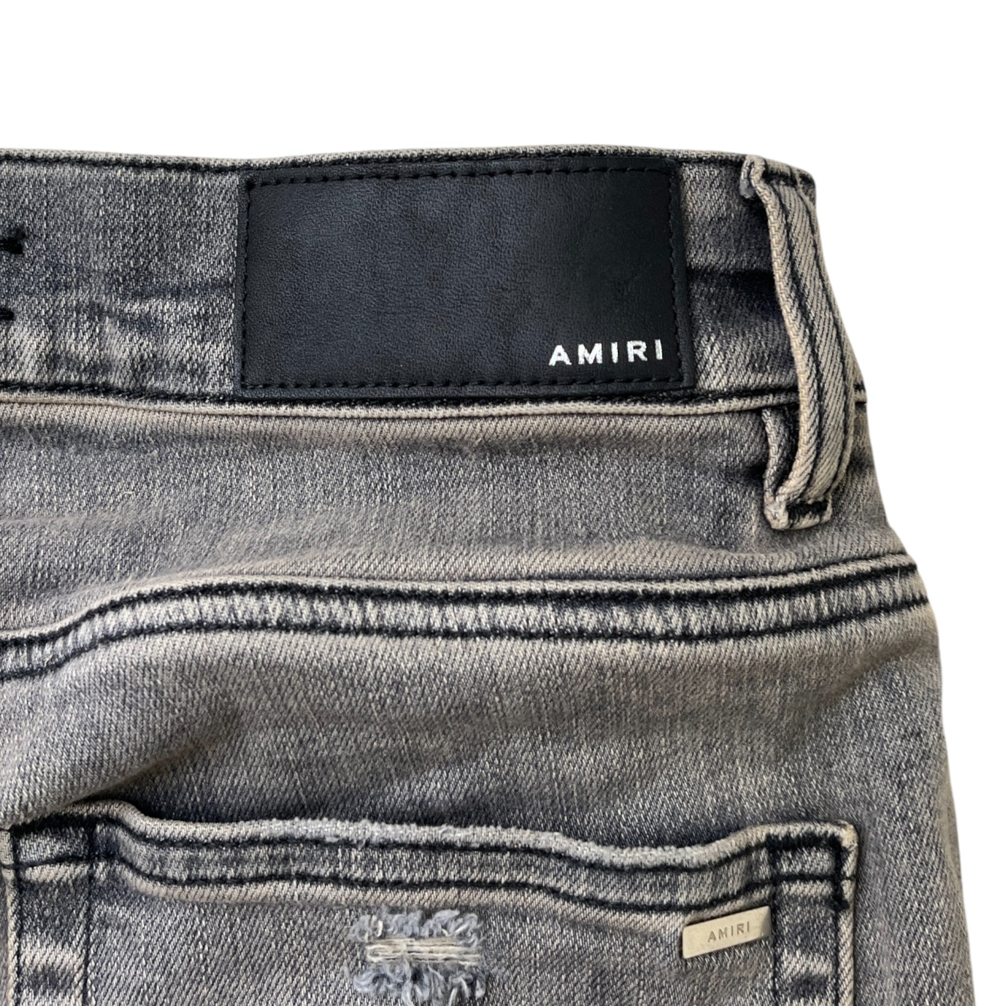 Men's Military Stencil Jeans Black Size Waist 29"