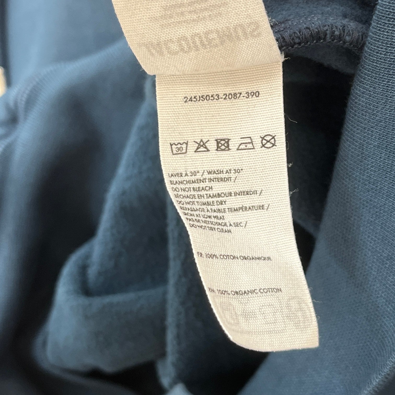 Men's Camargue Embroidered Logo Hoodie Navy Size L