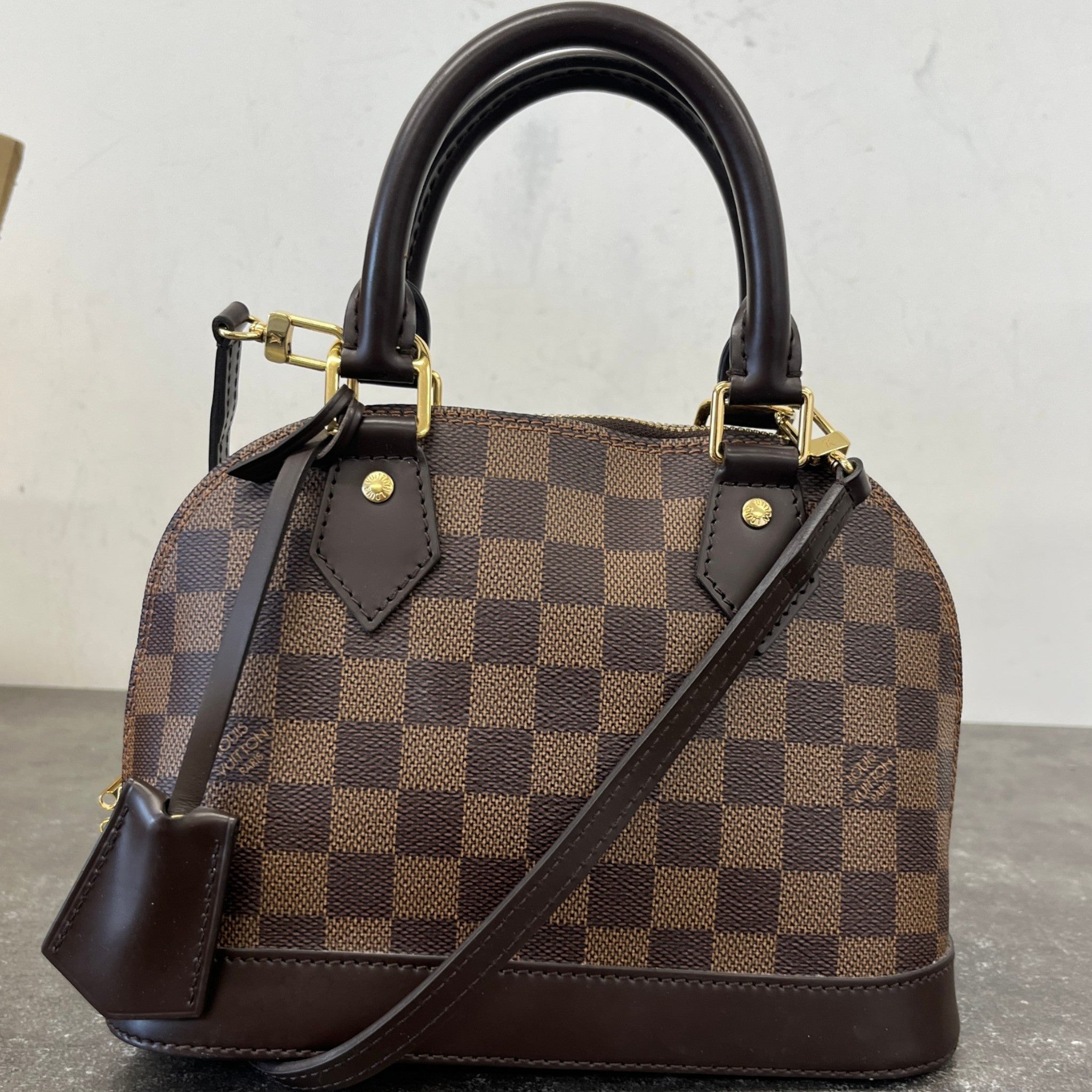 Women's Damier Ebene Alma Bb Bag Brown