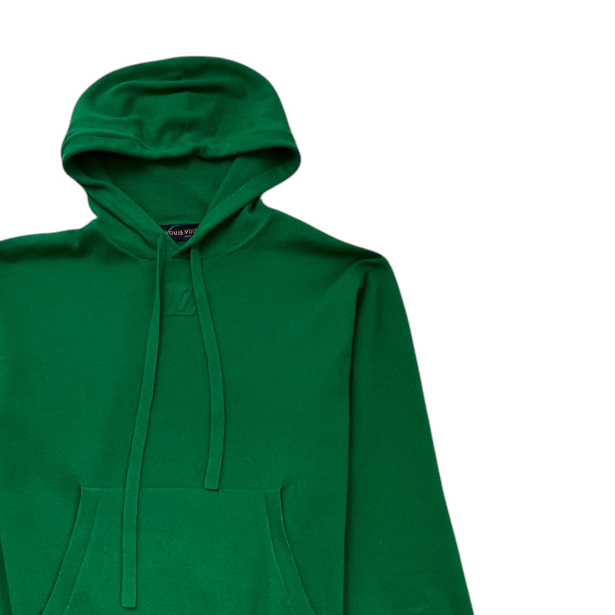Men's Lv Embossed Hoodie Green Size M