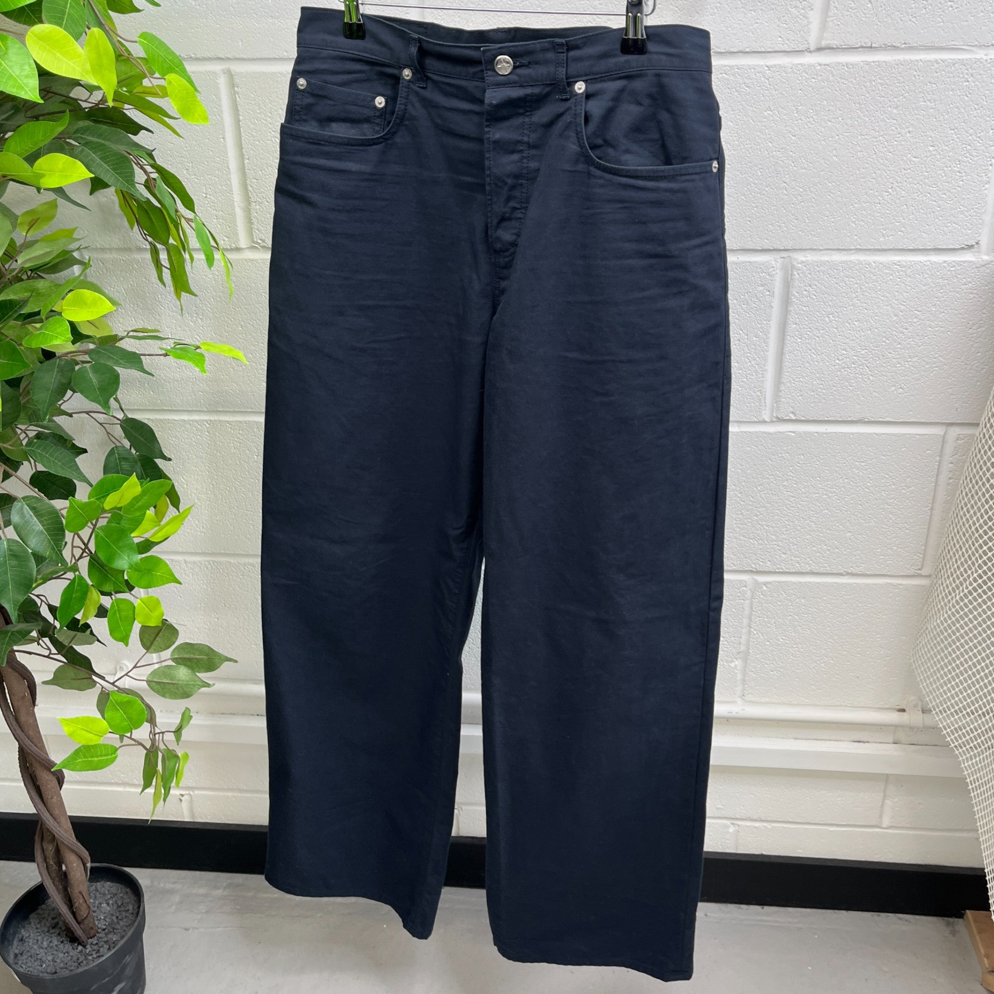 Men's X Lewis Hamilton Wide Leg Jeans Navy Size Waist 30"
