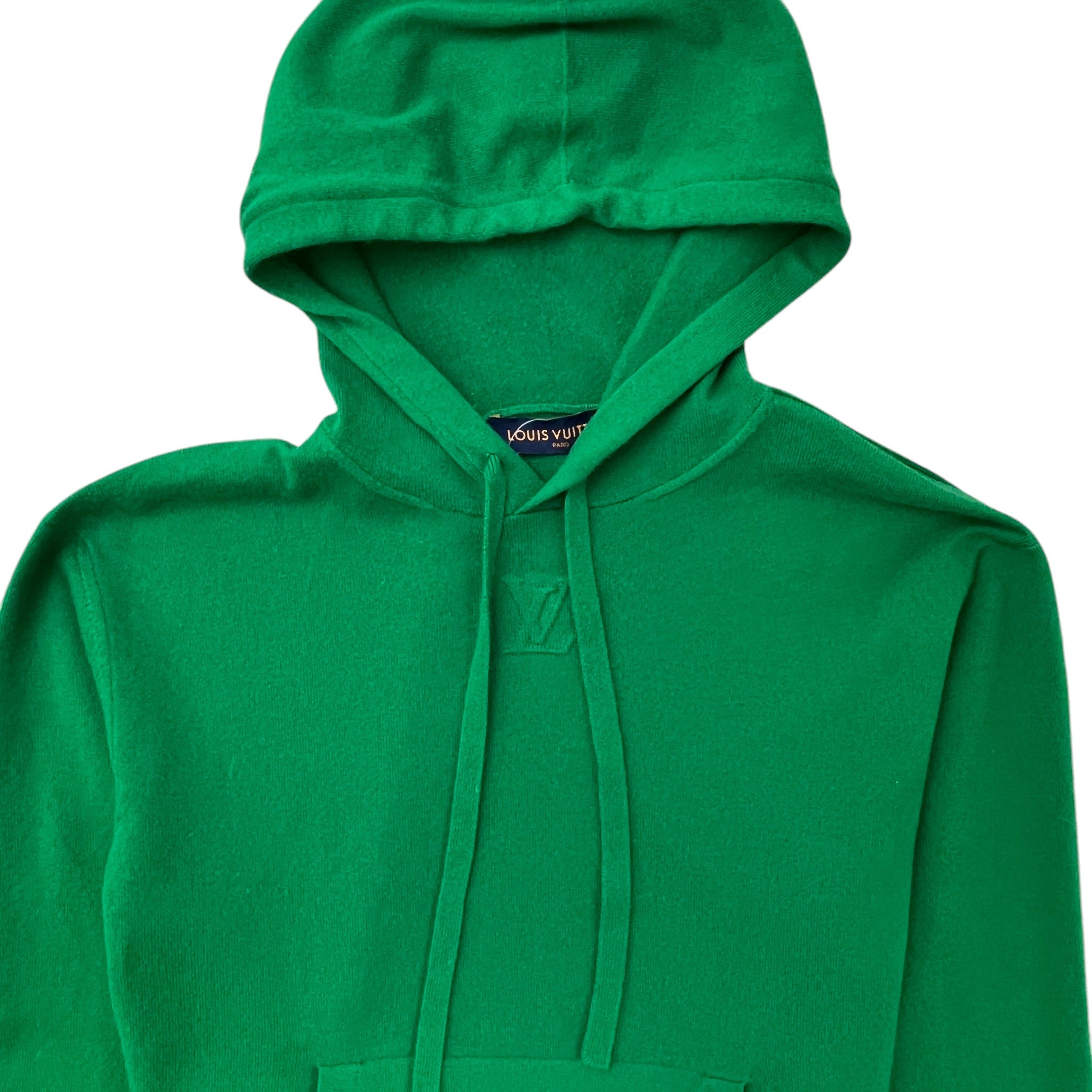 Men's Lv Embossed Hoodie Green Size M
