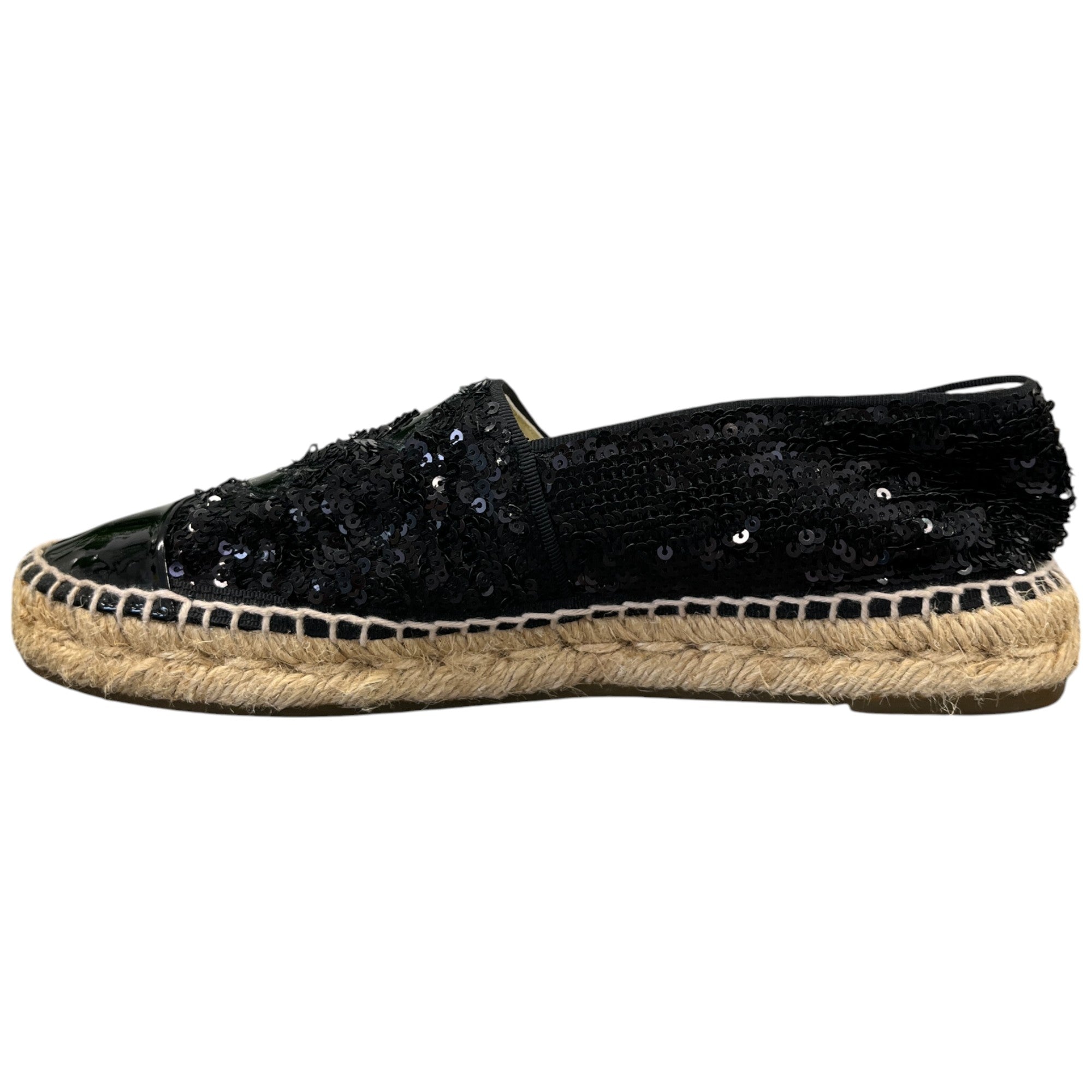Women's Cc Sequin Espadrilles Black Size EU 38 / UK 5