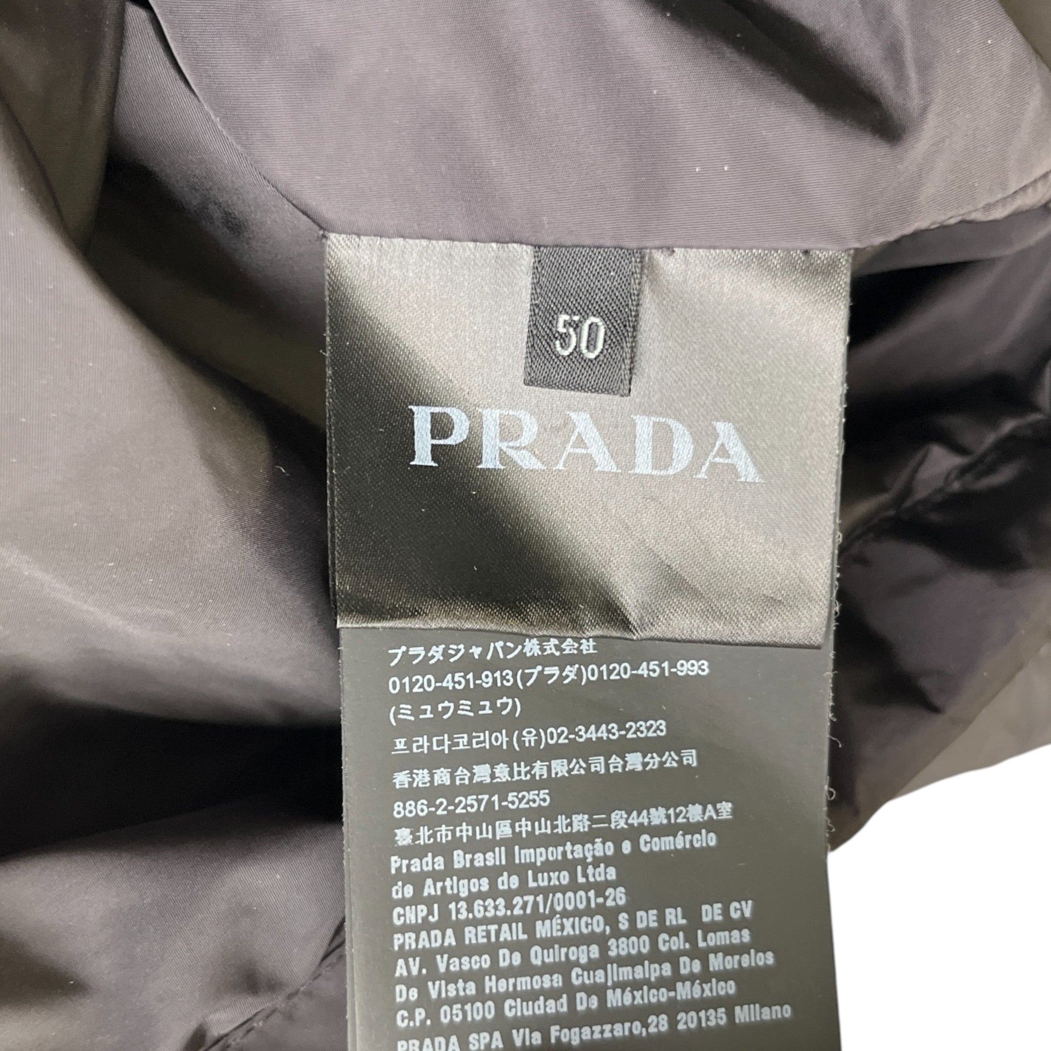 Men's Plaque Logo Re-Nylon Jacket Black Size IT 50 / L