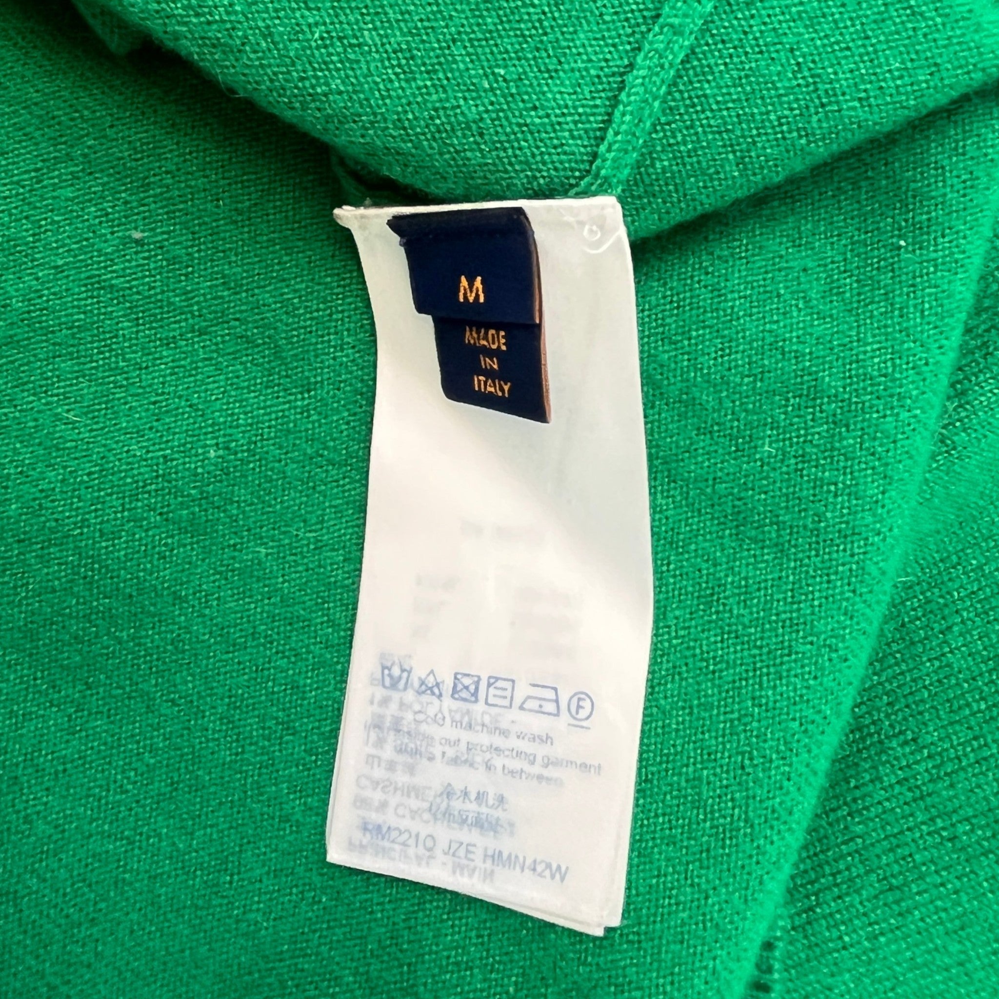 Men's Lv Embossed Hoodie Green Size M