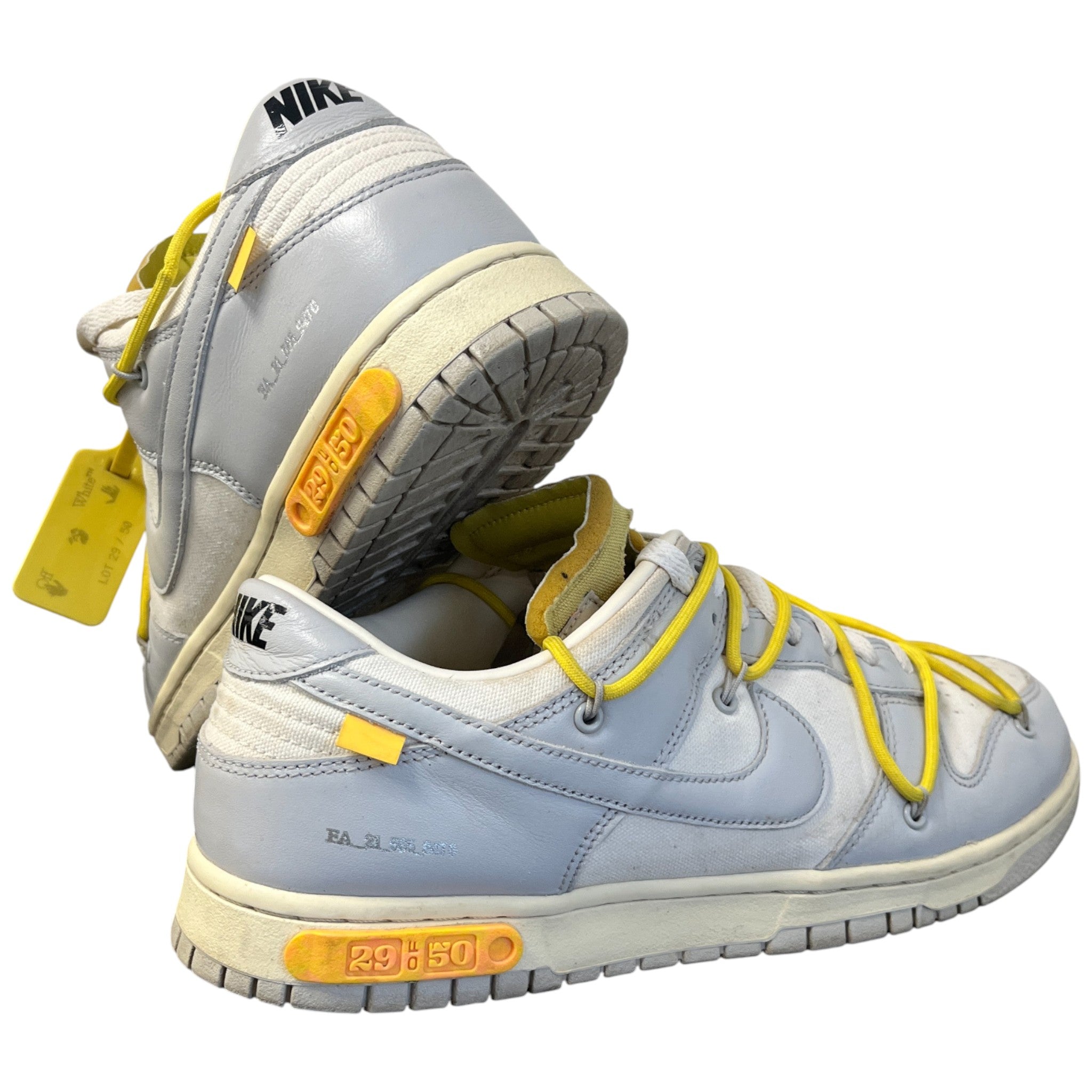 Men's X Nike Dunk Lot 29/50 Low Trainers Yellow Size EU 44 / UK 10