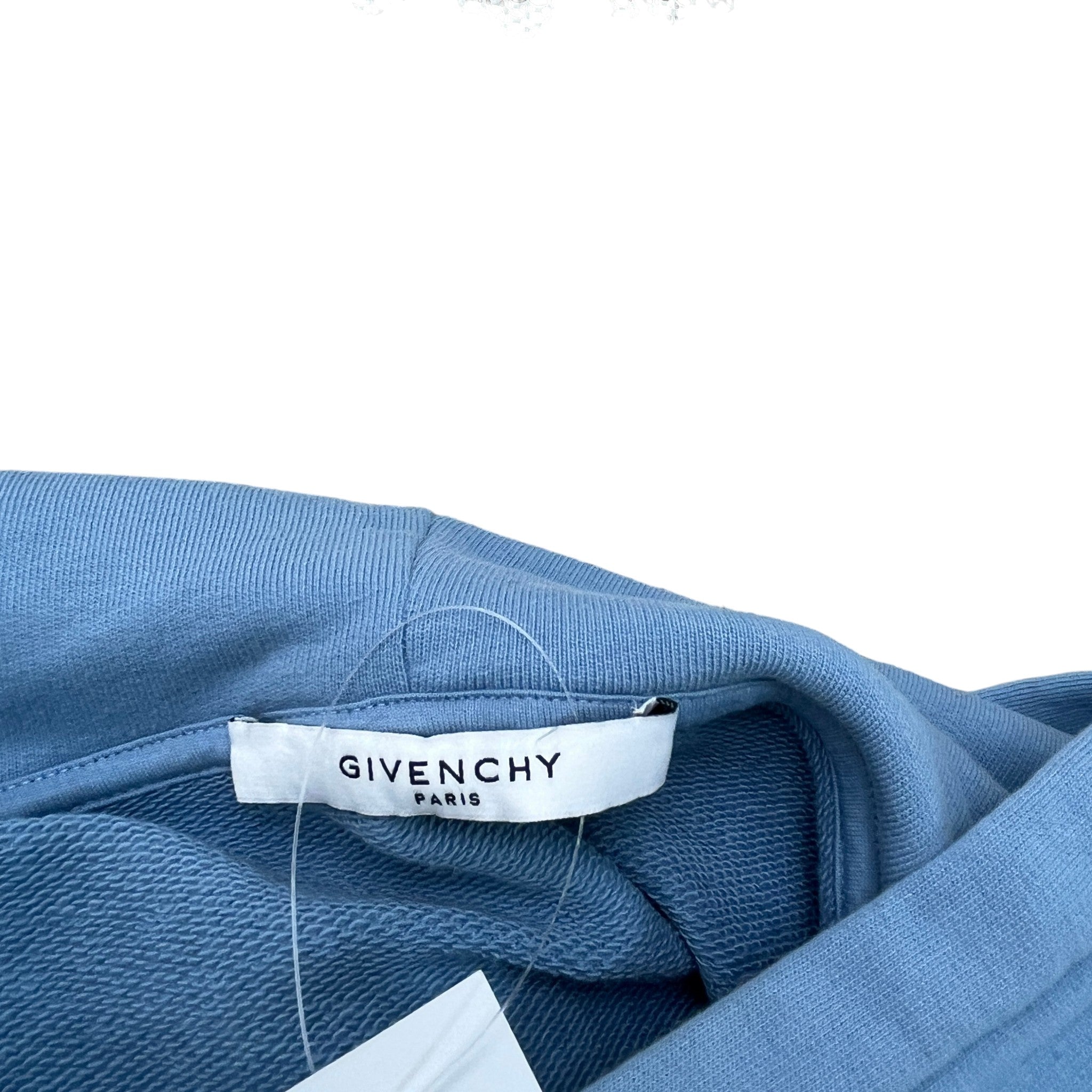 Men's Embroidered Logo Oversized Hoodie Blue Size S