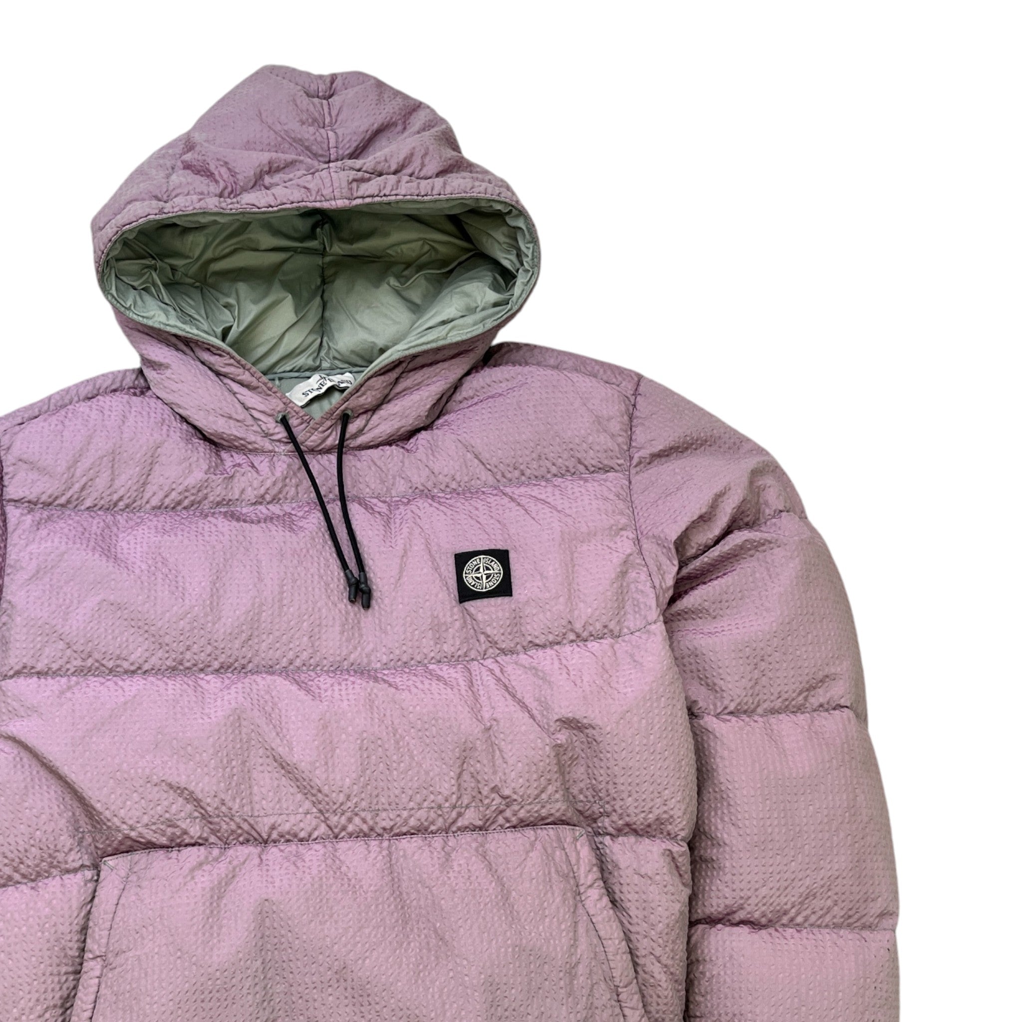 Men's Lined Poly Colour Frame Down Jacket Purple Size L