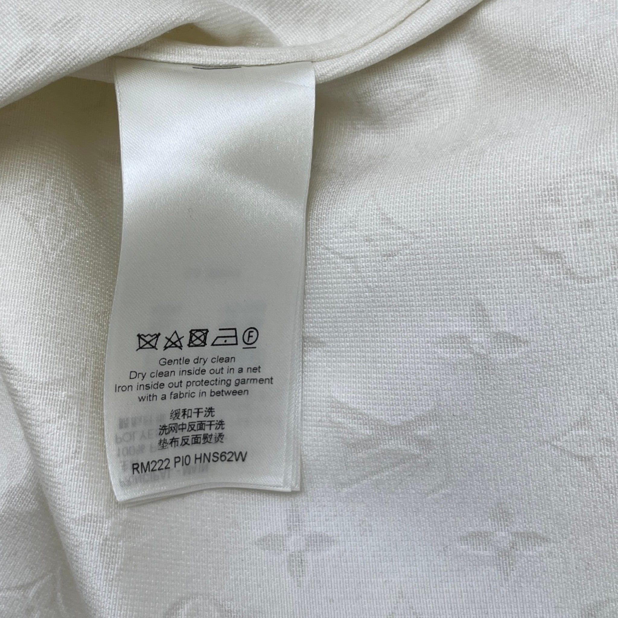 Men's Monogram Long Sleeve Shirt Cream Size L
