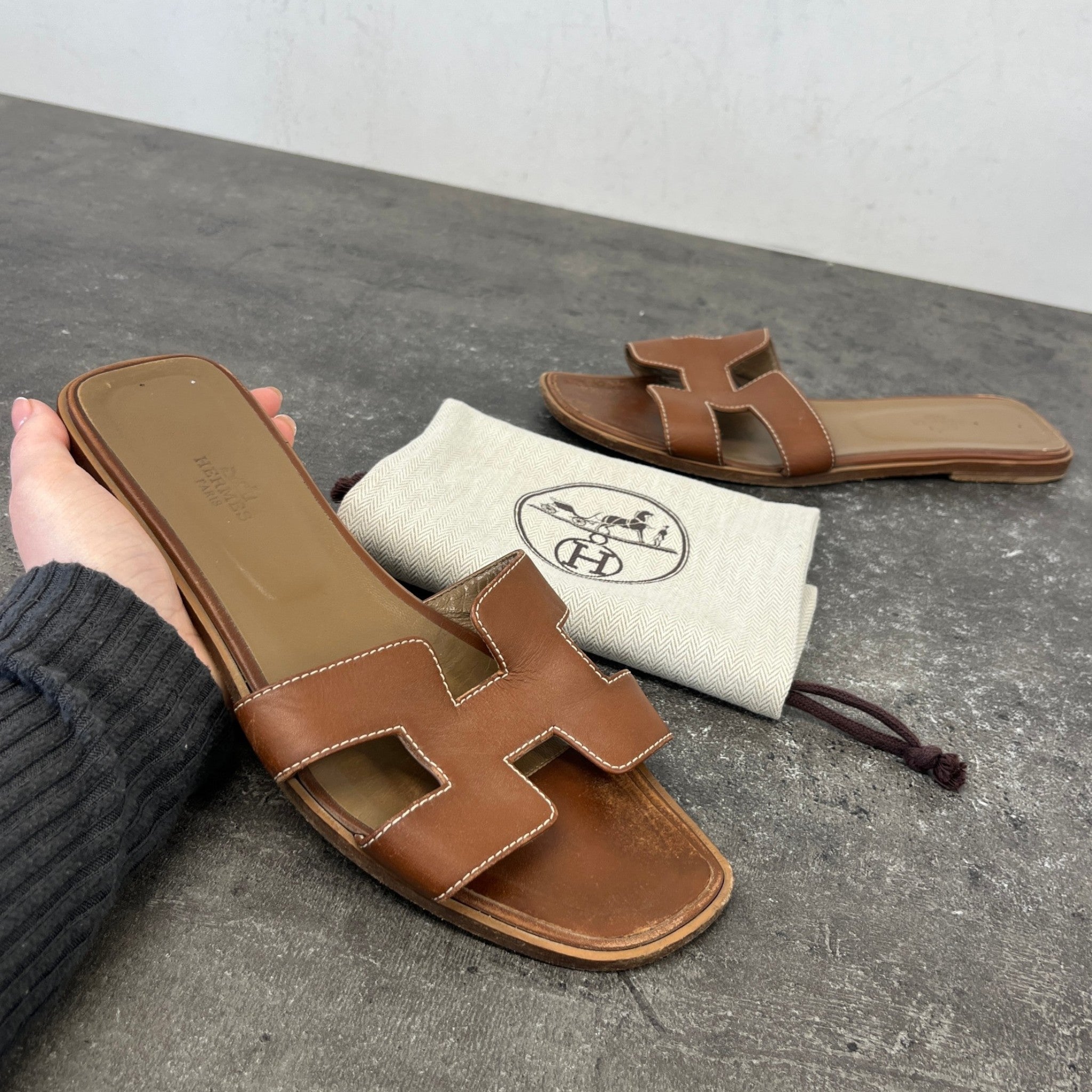 Women's Oran Slides Brown Size EU 40 / UK 7