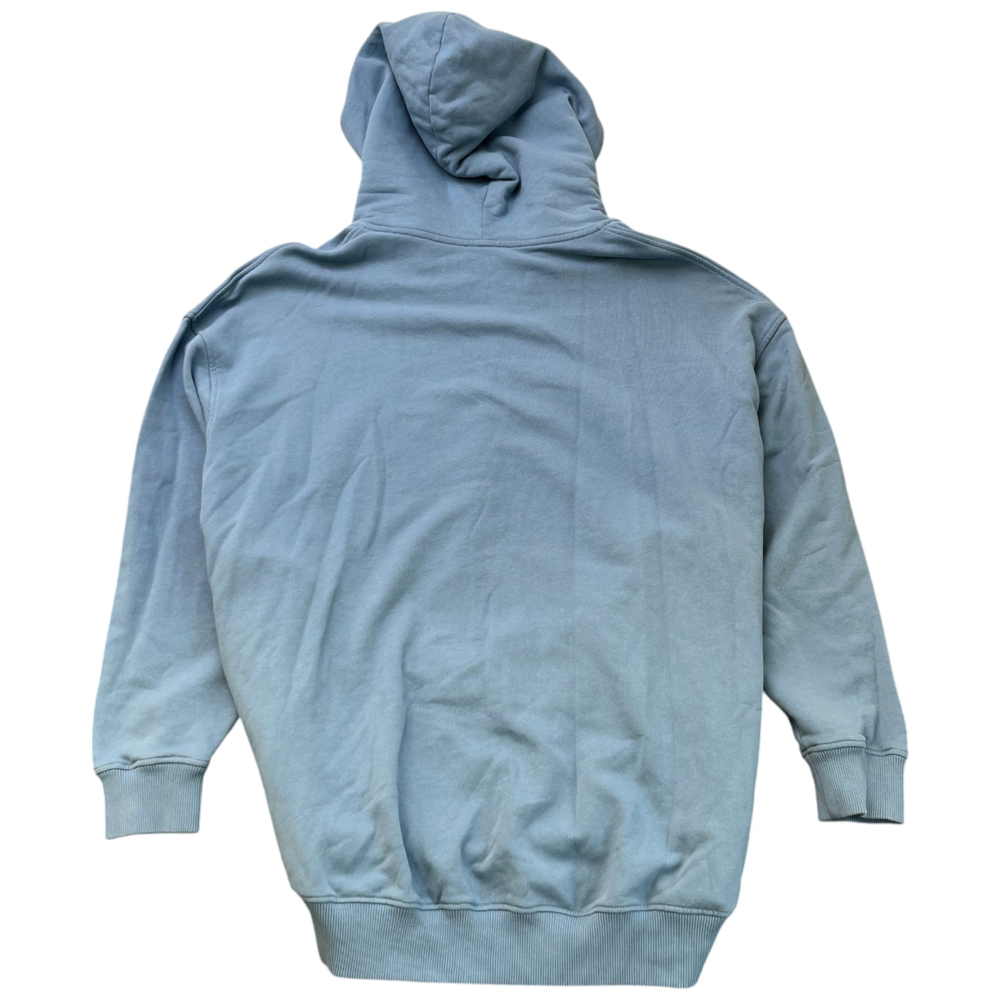 Men's Embroidered Logo Oversized Hoodie Blue Size S