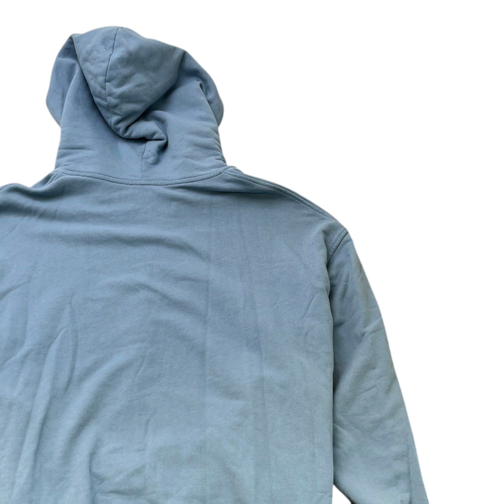 Men's Embroidered Logo Oversized Hoodie Blue Size S