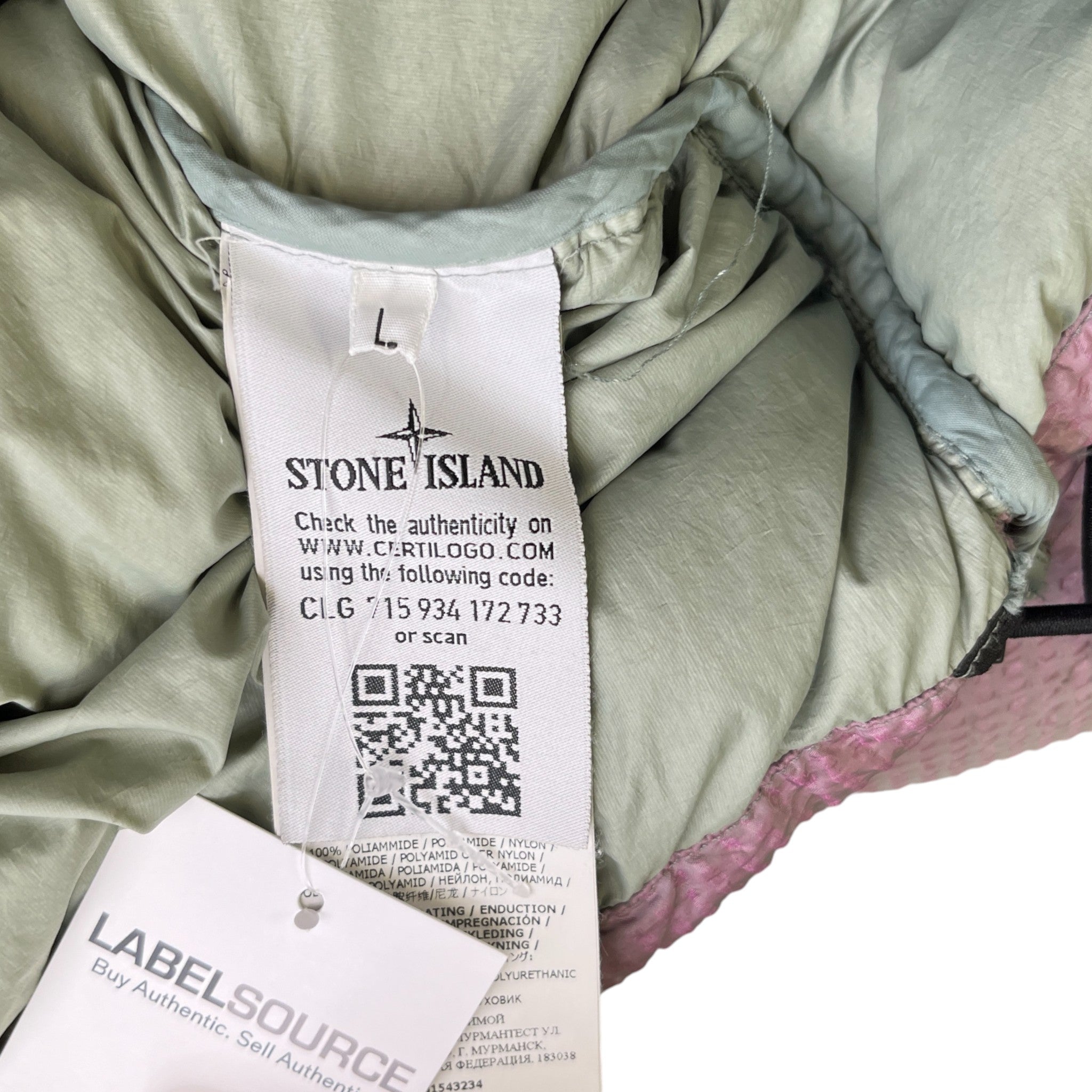 Men's Lined Poly Colour Frame Down Jacket Purple Size L