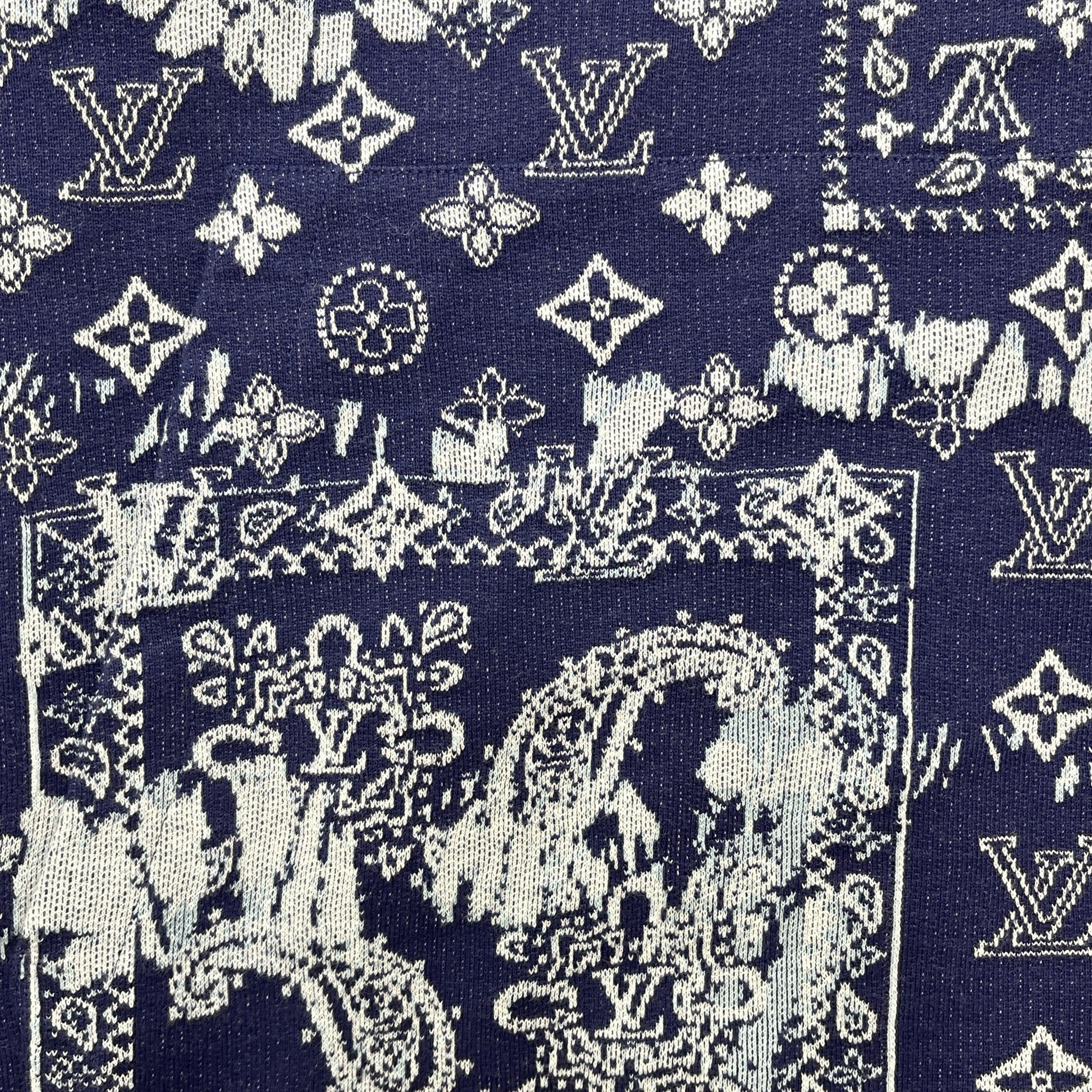 Men's Monogram Bandana T-Shirt Navy Size XL