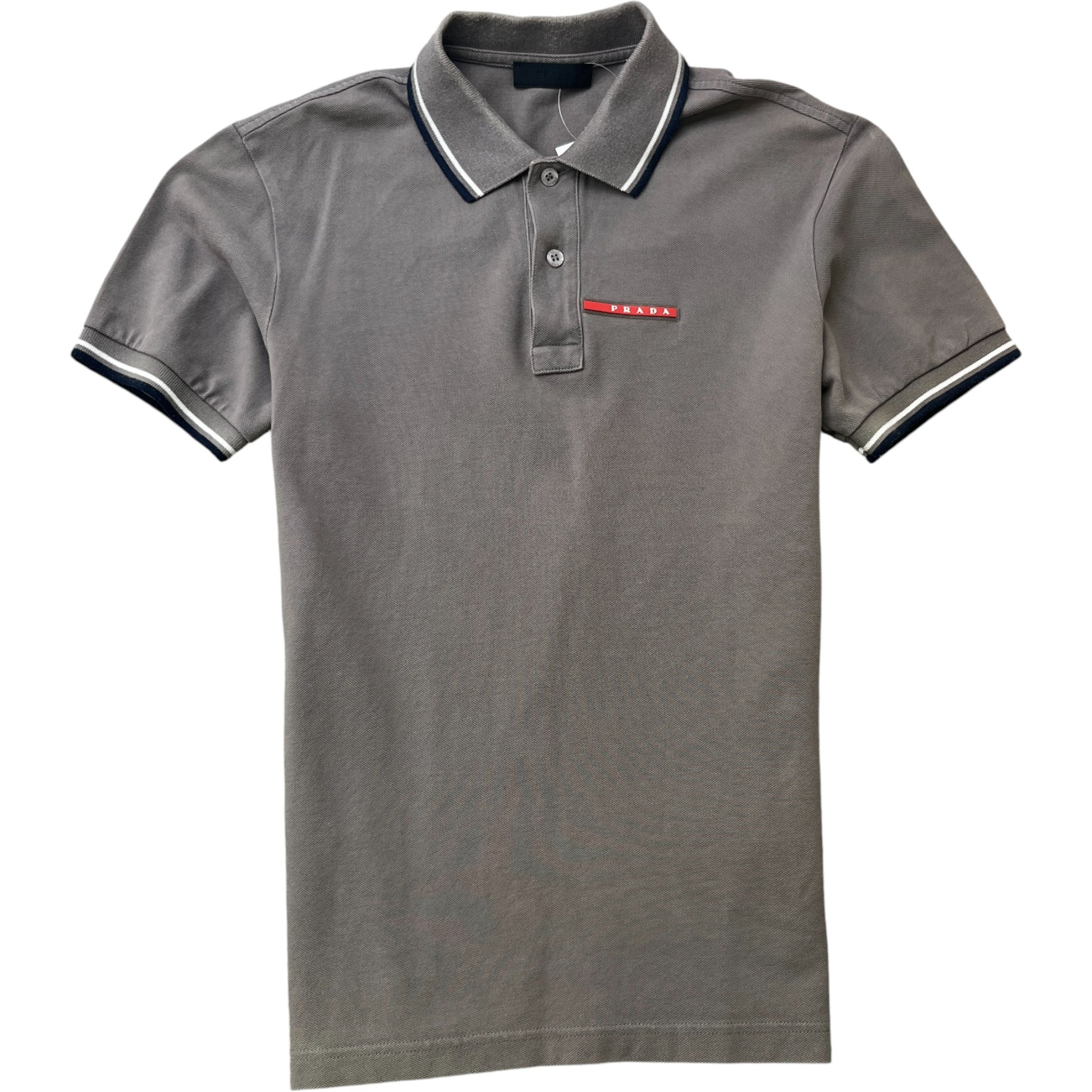 Men's Tab Logo Polo Shirt Grey Size S