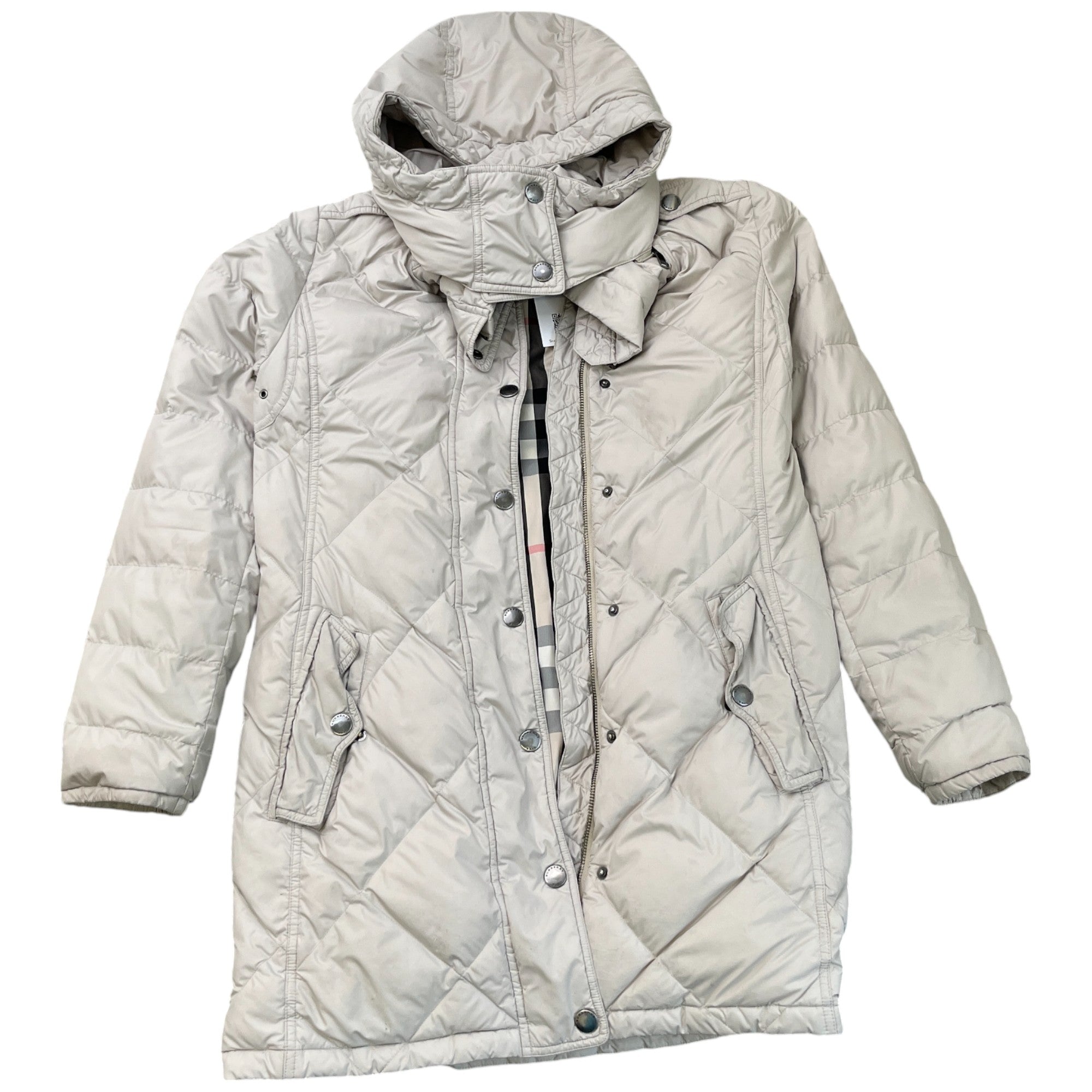 Women's Quilted Down Jacket Cream Size M
