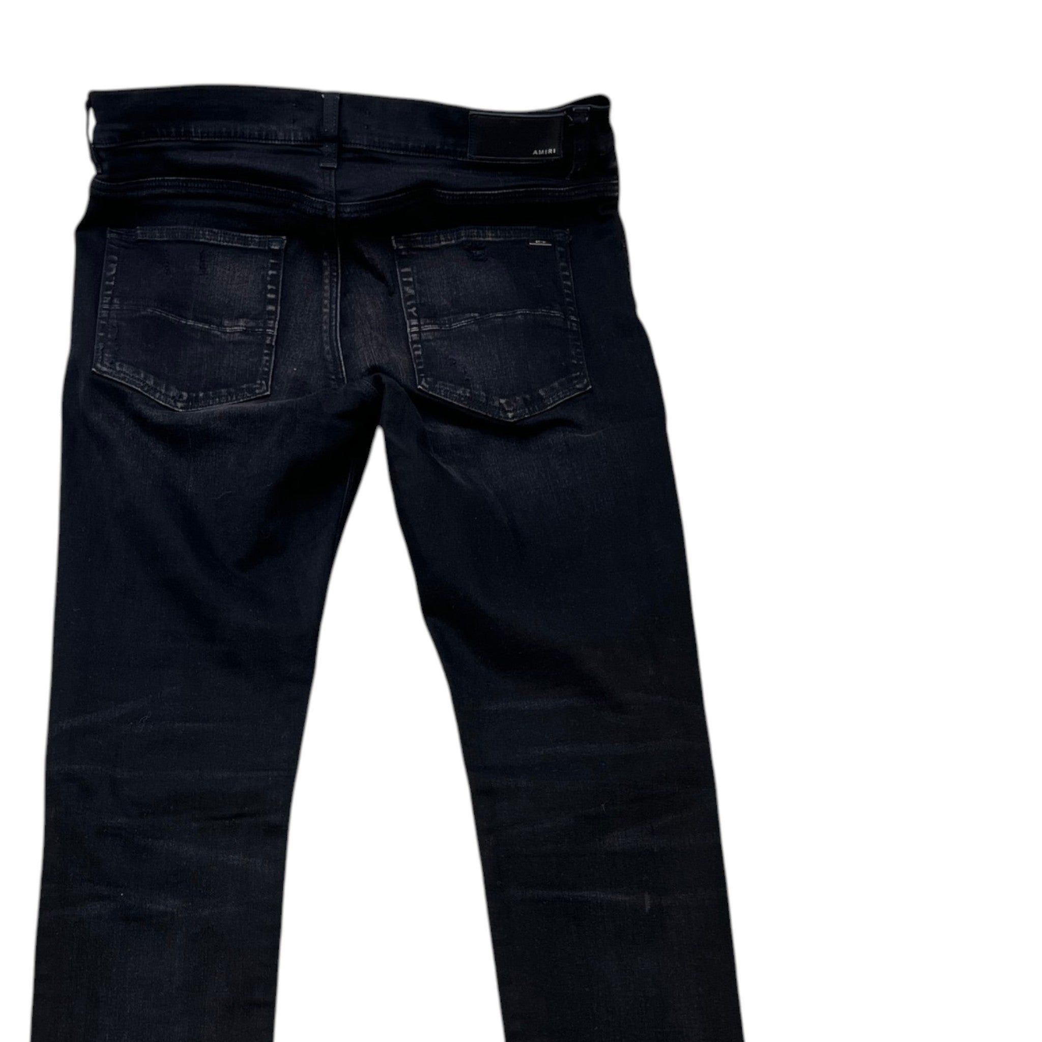 Men's Mx1 Distressed Bandana Jeans Black Size Waist 34"