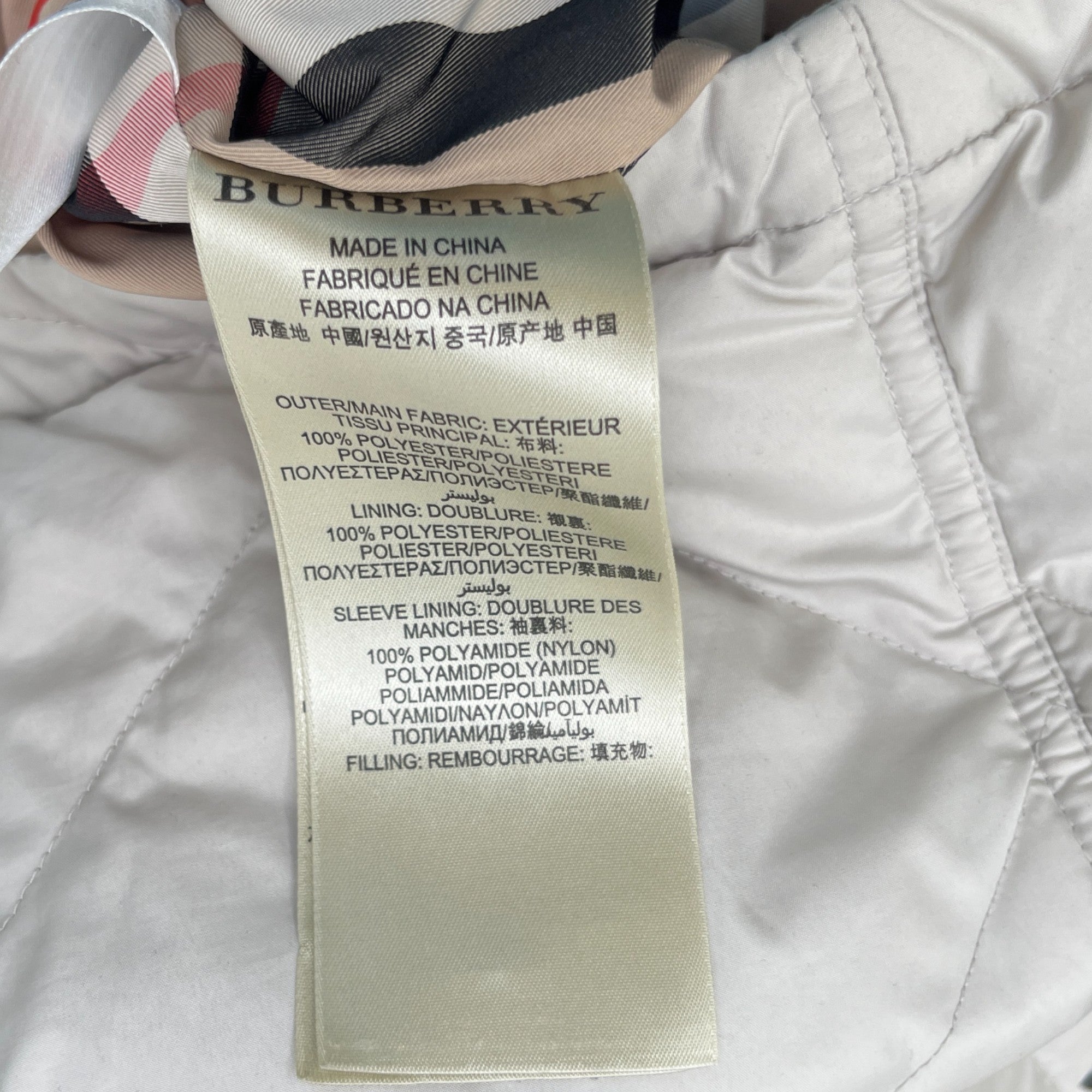 Women's Quilted Down Jacket Cream Size M