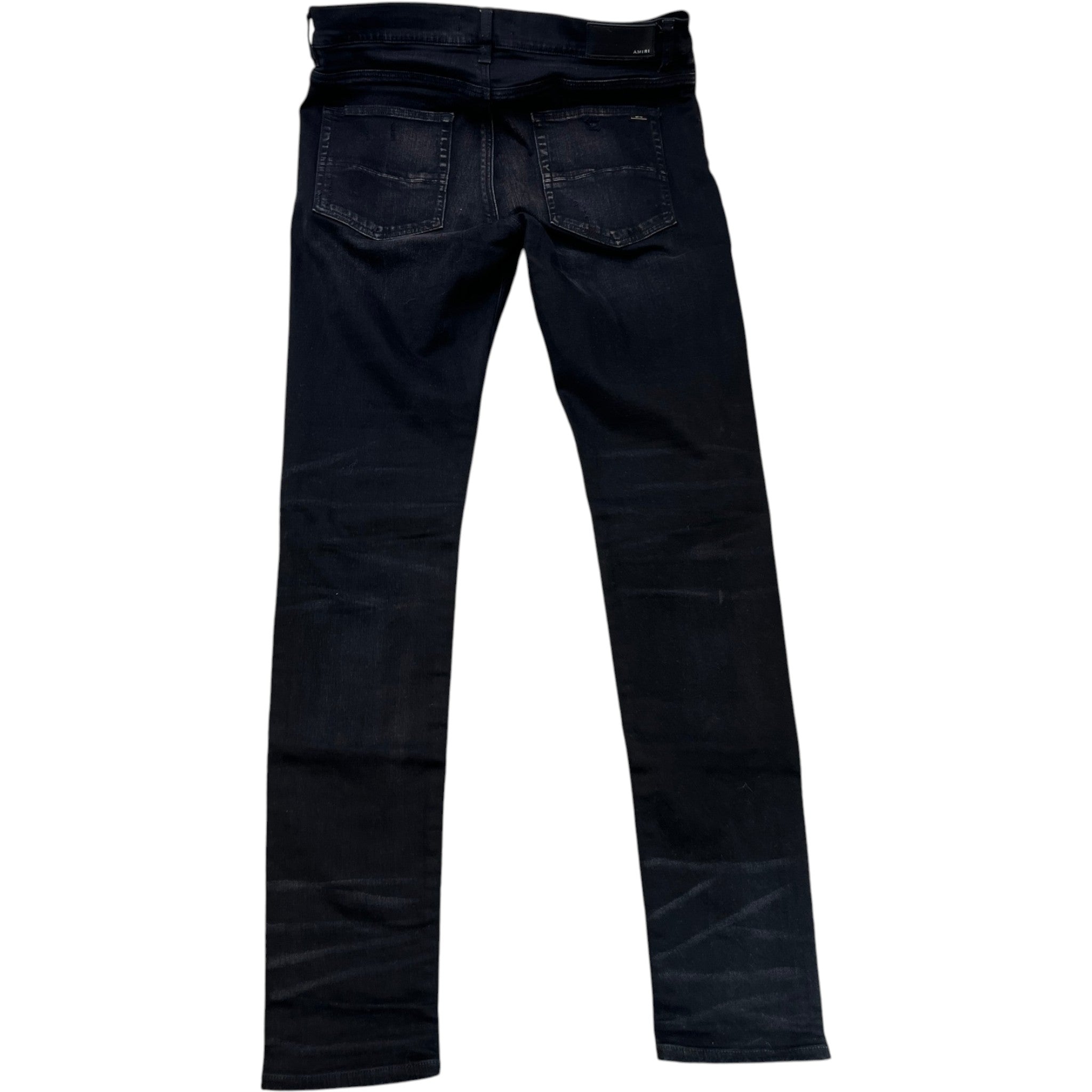 Men's Mx1 Distressed Bandana Jeans Black Size Waist 34"