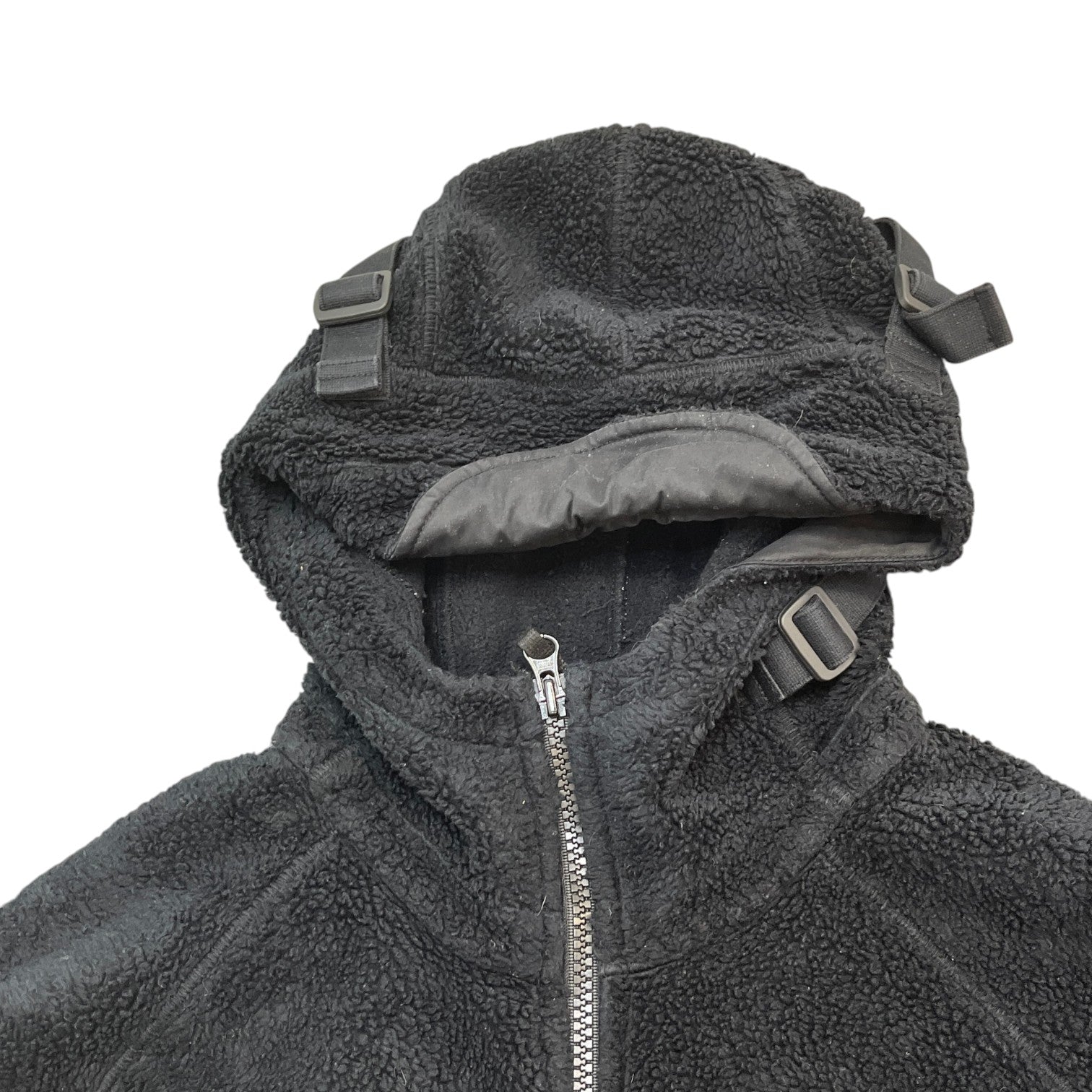 Men's Teddy Fleece Jacket Black Size XL