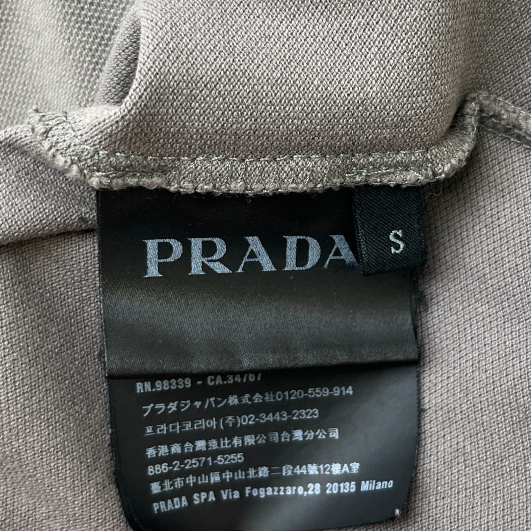 Men's Tab Logo Polo Shirt Grey Size S