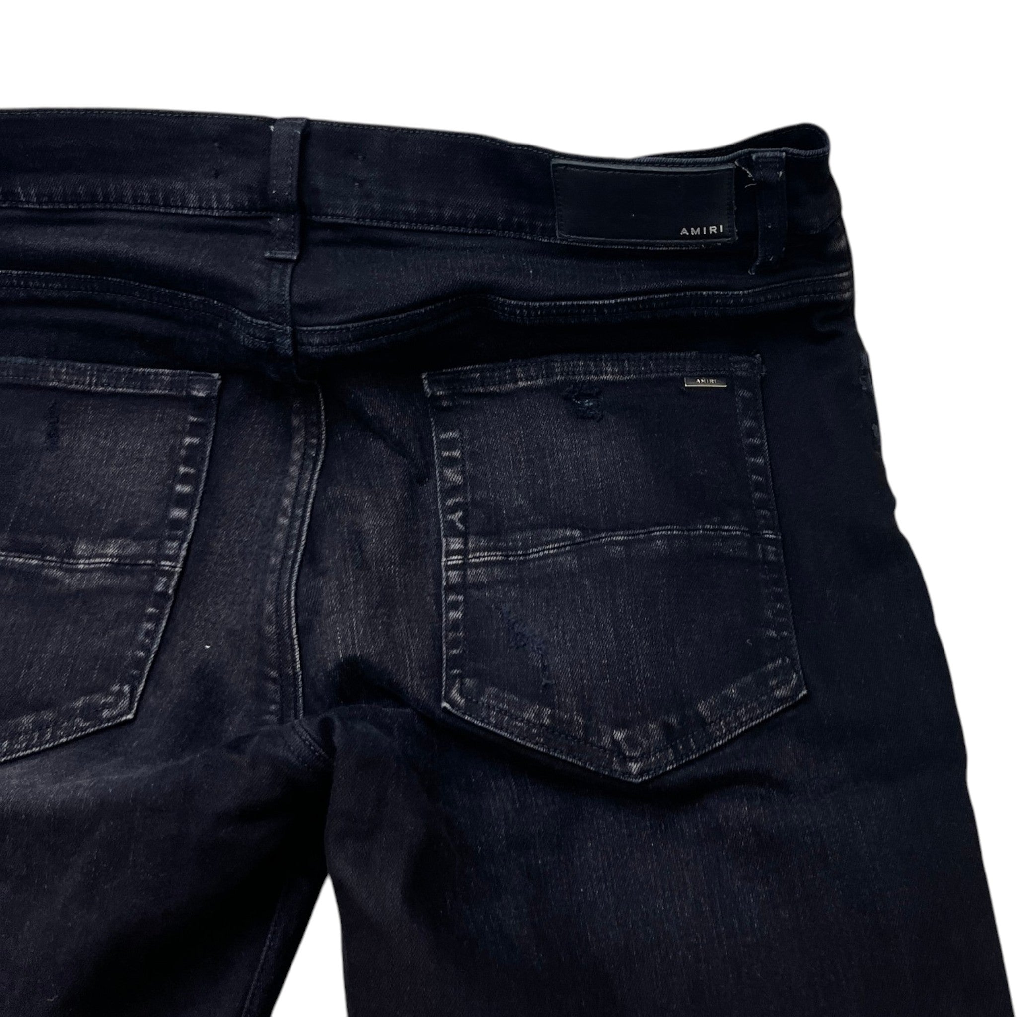 Men's Mx1 Distressed Bandana Jeans Black Size Waist 34"
