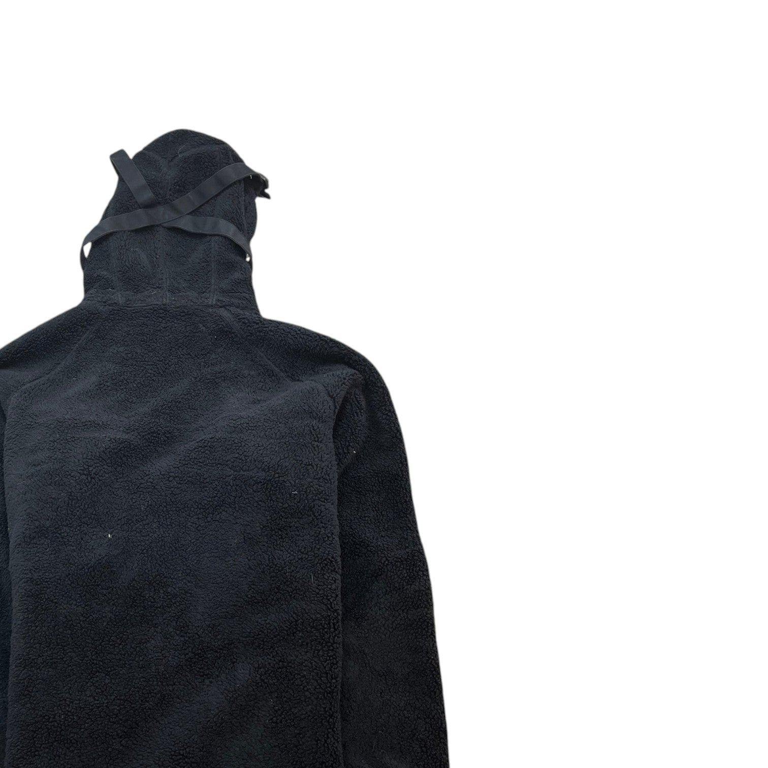 Men's Teddy Fleece Jacket Black Size XL