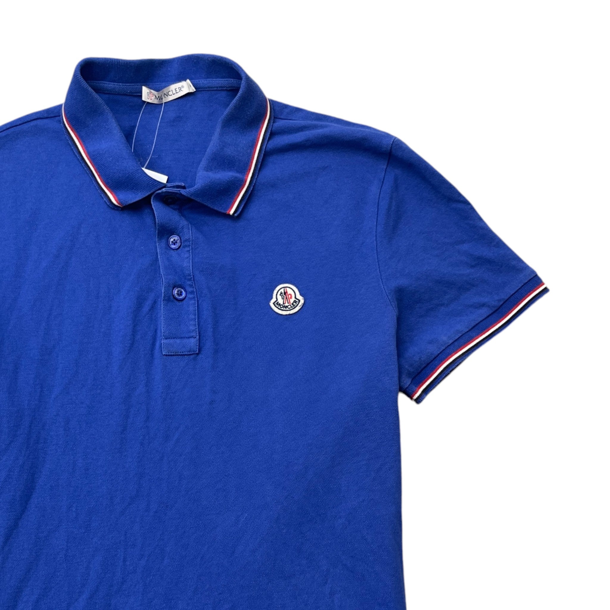 Men's Maglia Manica Corta Polo Shirt Blue Size S