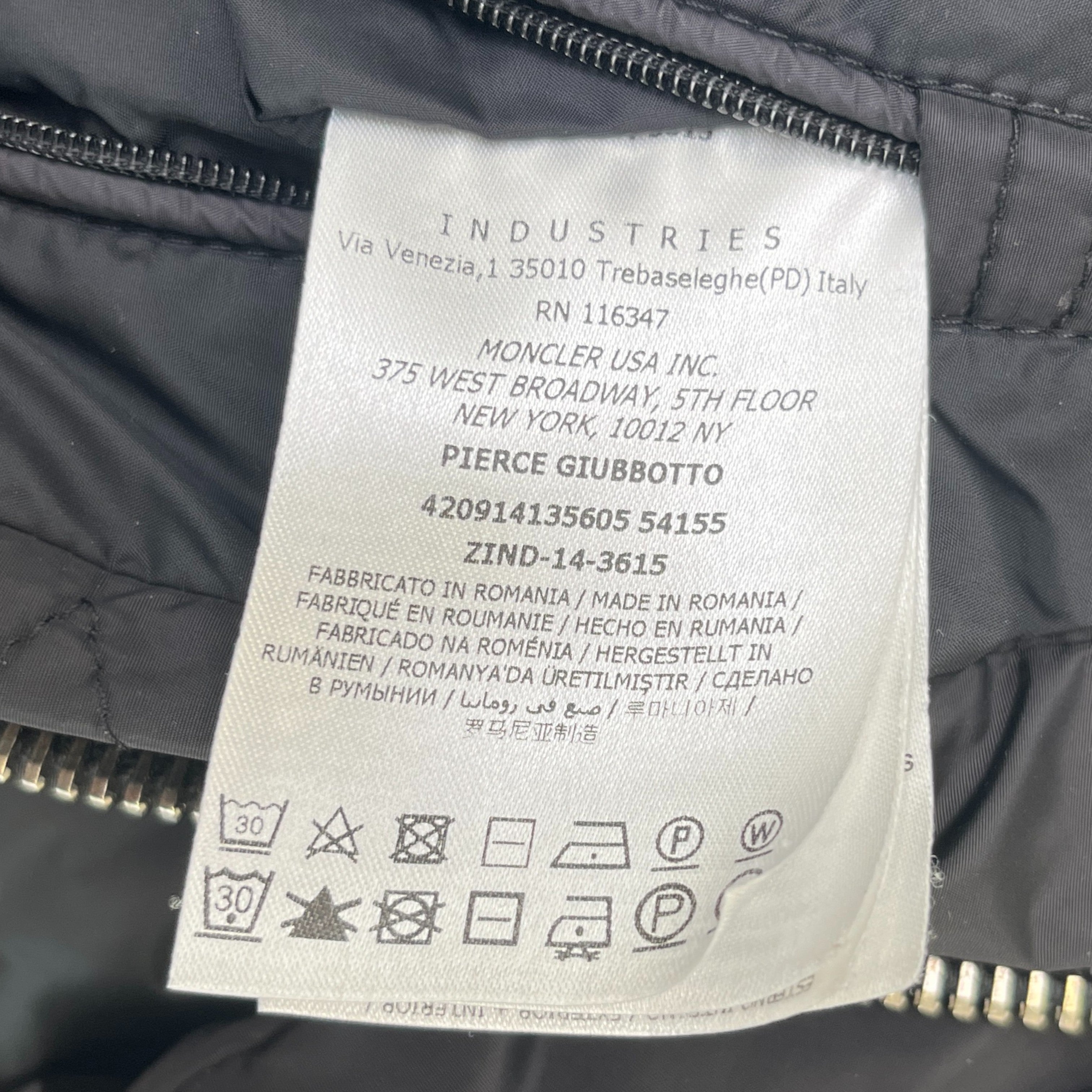 Men's Pierce Down Jacket Black Size 4 / XL