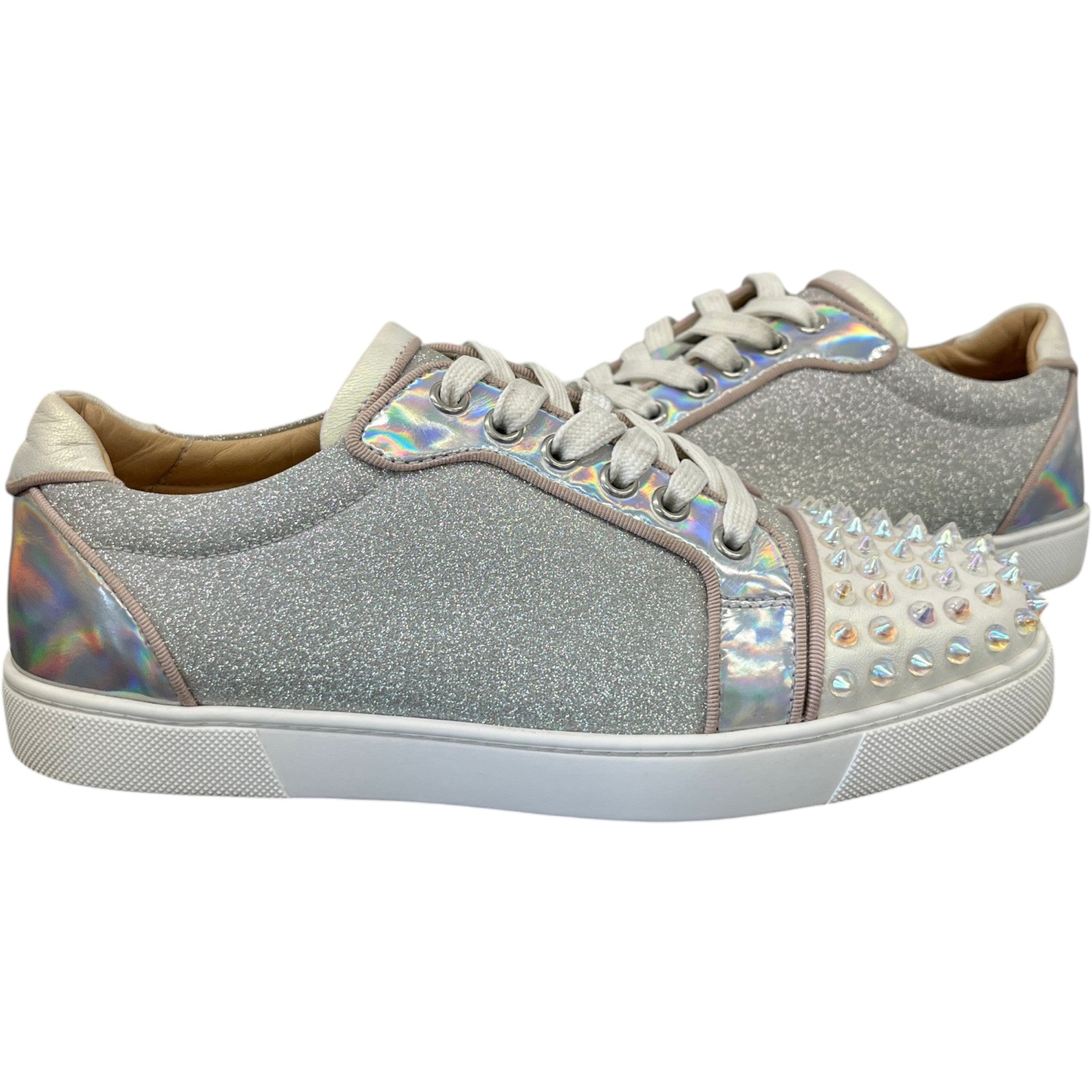 Women's Vieira 2 Glittered Low Trainers Silver Size EU 38 / UK 5