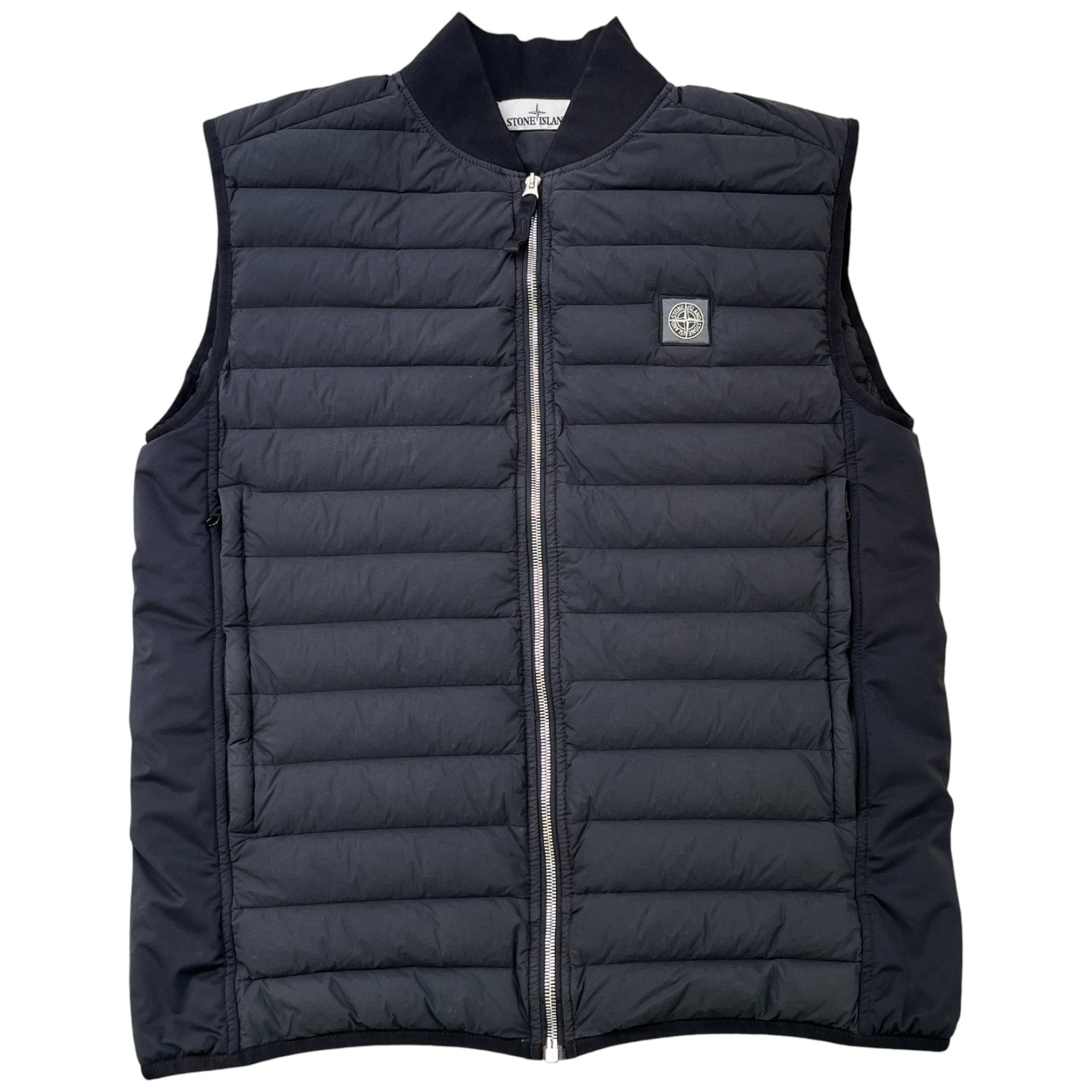 Men's Loom Woven Down Chambers Gilet Black Size L