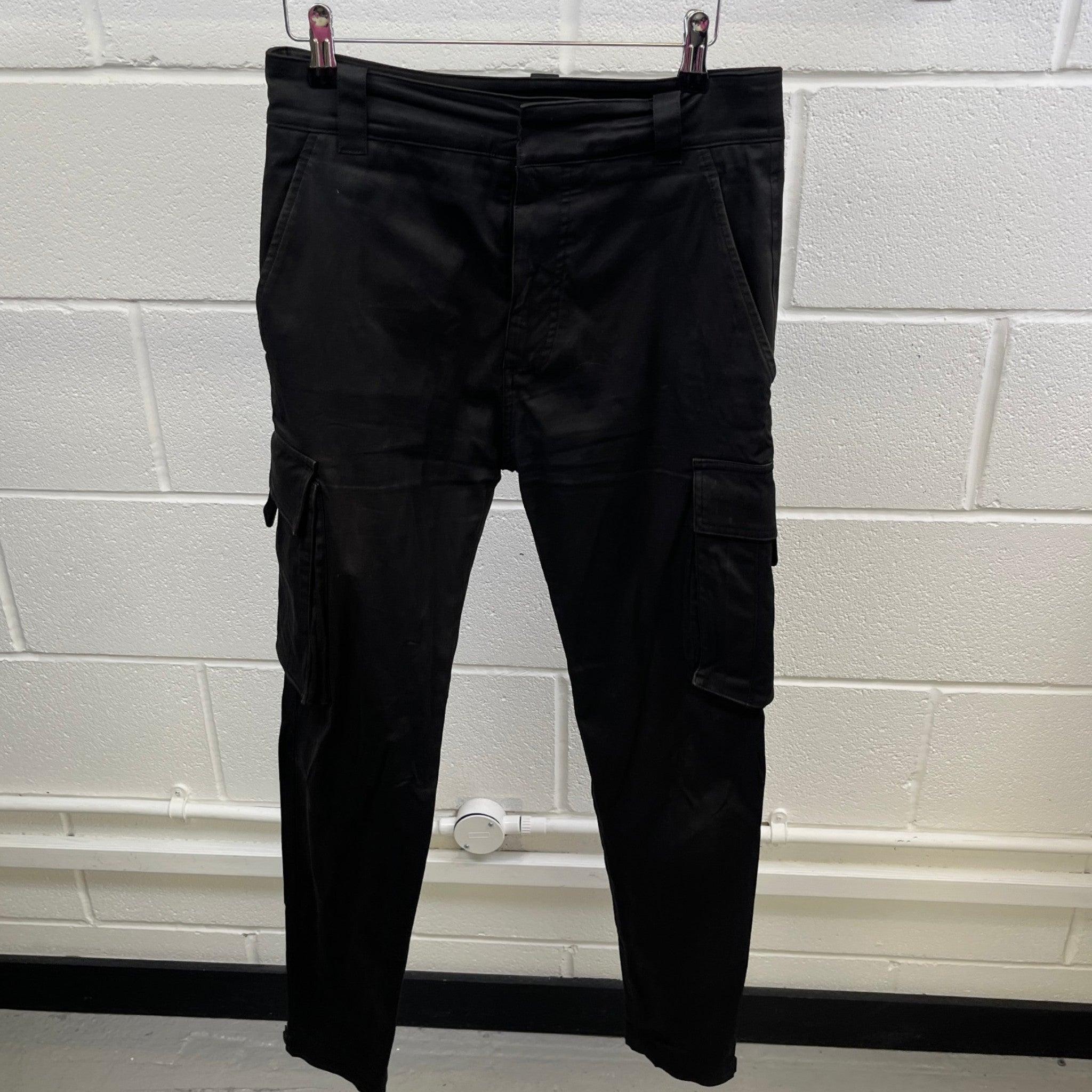 Men's Logo Cargos Black Size XS