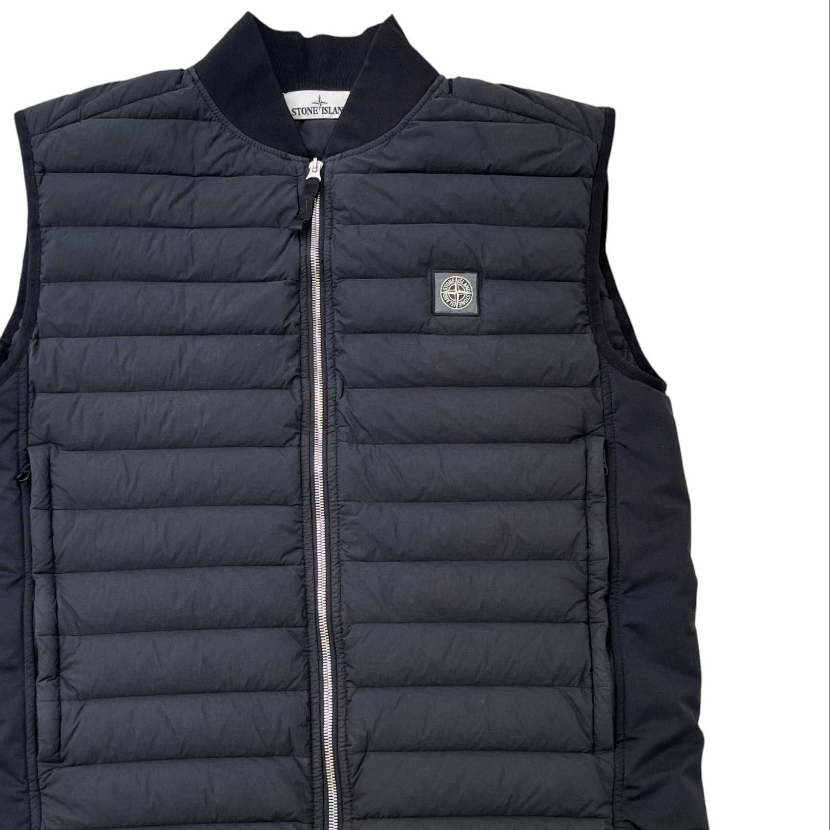 Men's Loom Woven Down Chambers Gilet Black Size L