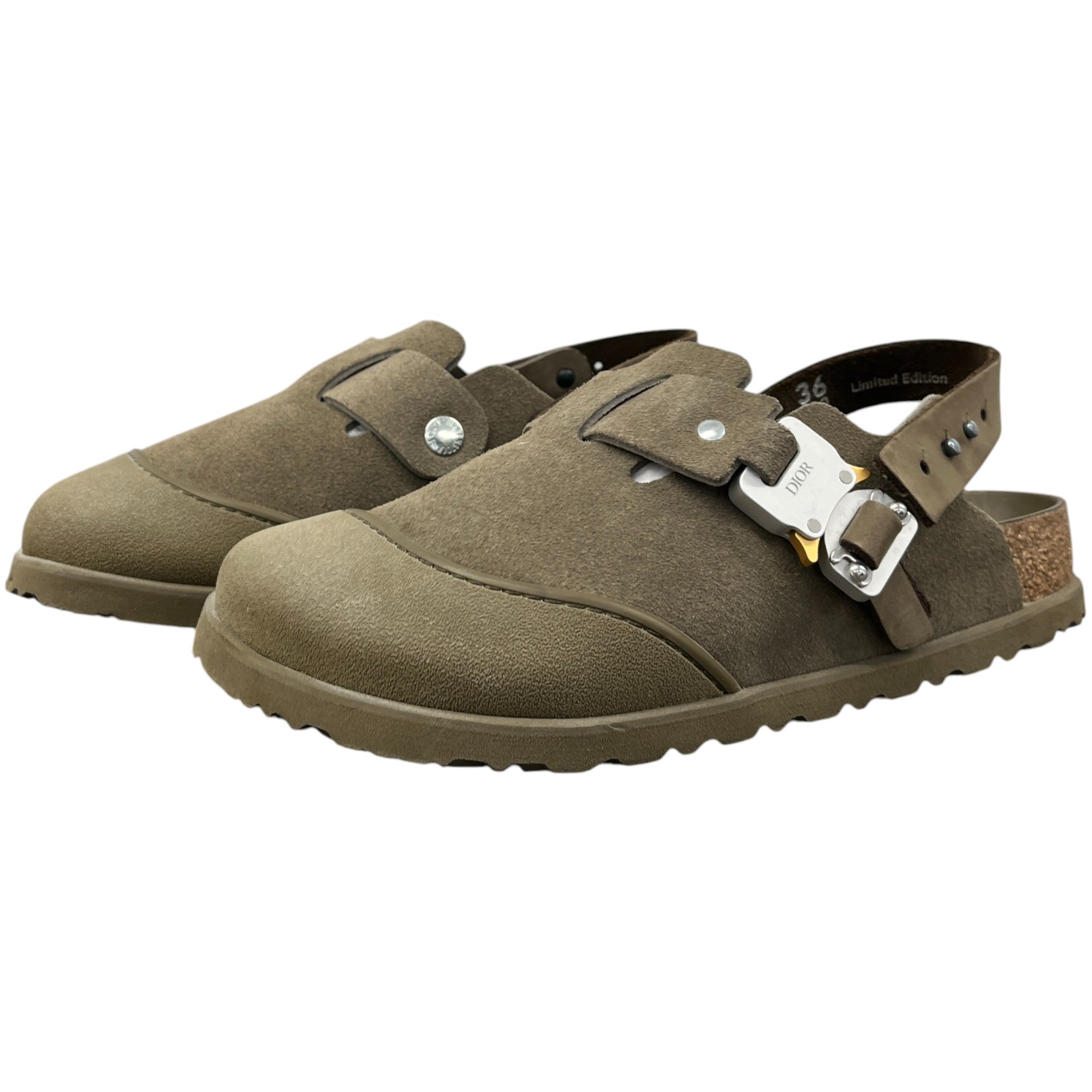 Women's X Birkenstock Tokio Mules Khaki Size EU 36 / UK 3