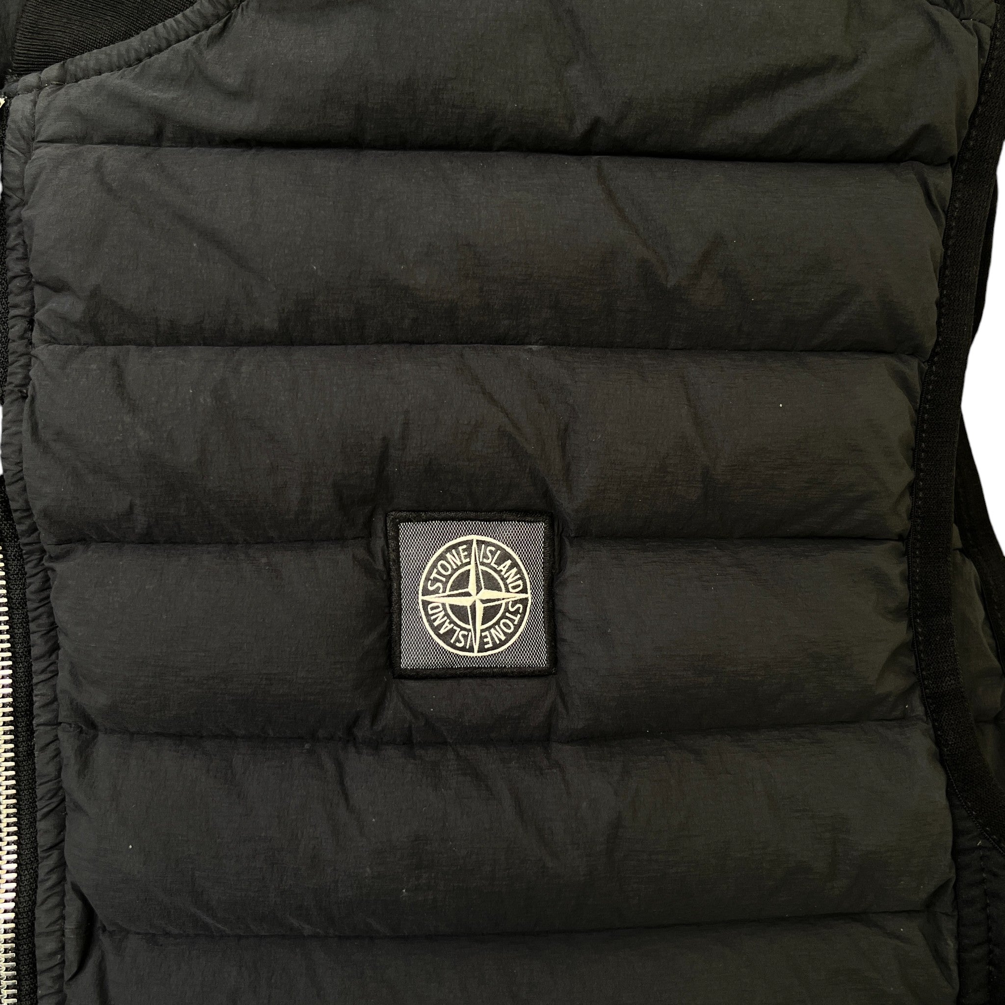 Men's Loom Woven Down Chambers Gilet Black Size L