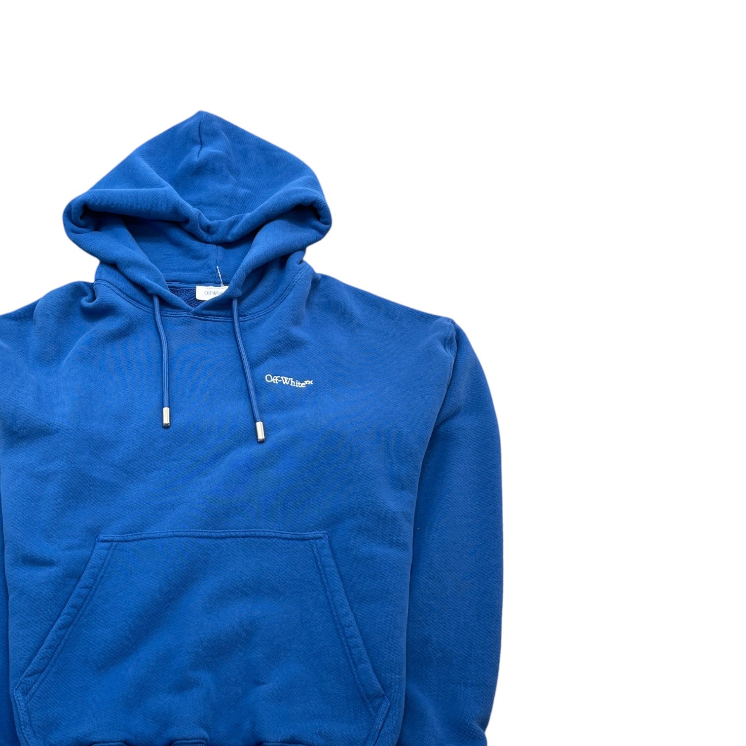 Men's Denim Arrow Logo Hoodie Blue Size M