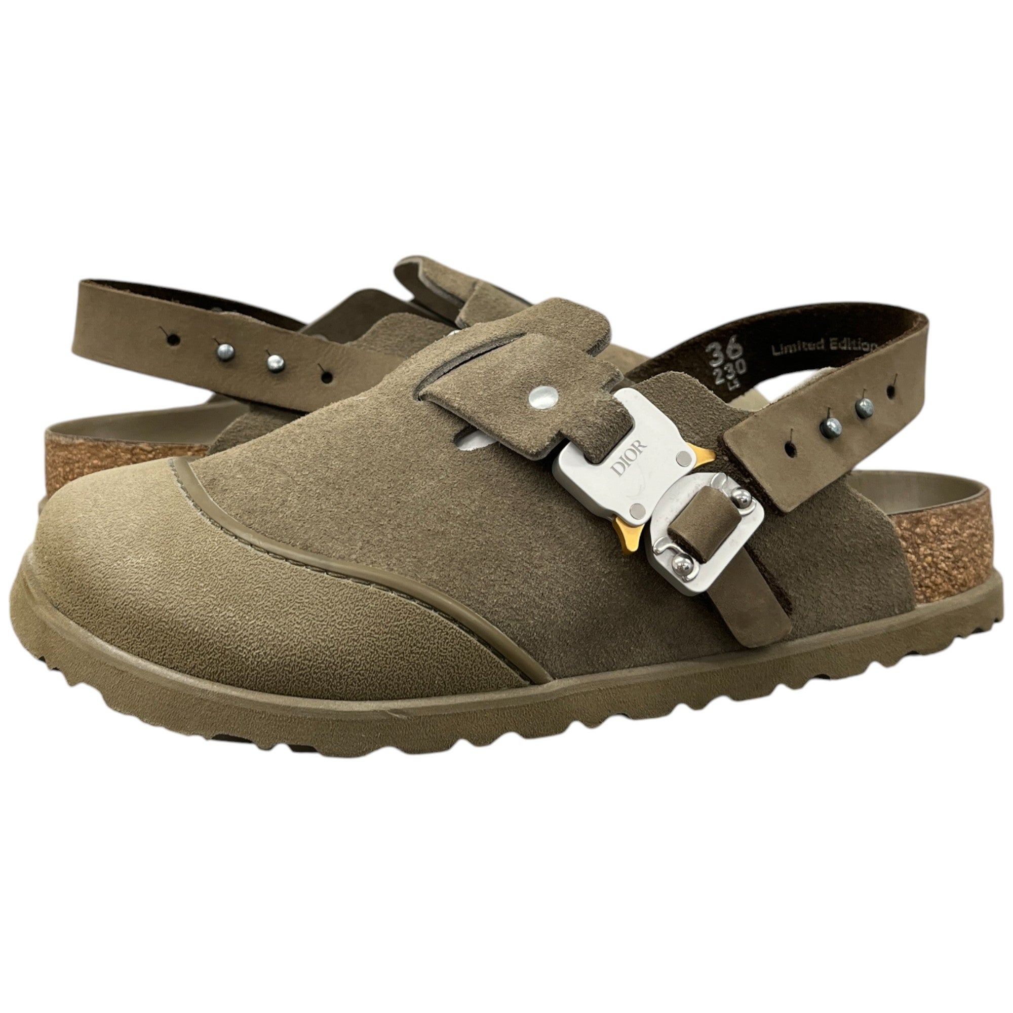 Women's X Birkenstock Tokio Mules Khaki Size EU 36 / UK 3