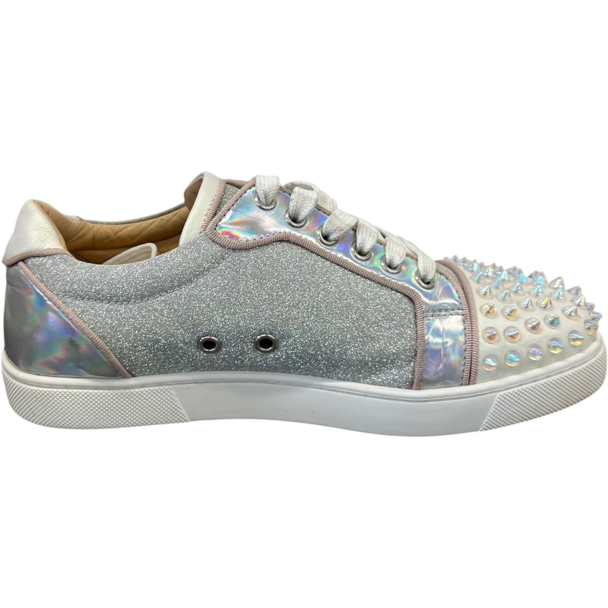 Women's Vieira 2 Glittered Low Trainers Silver Size EU 38 / UK 5