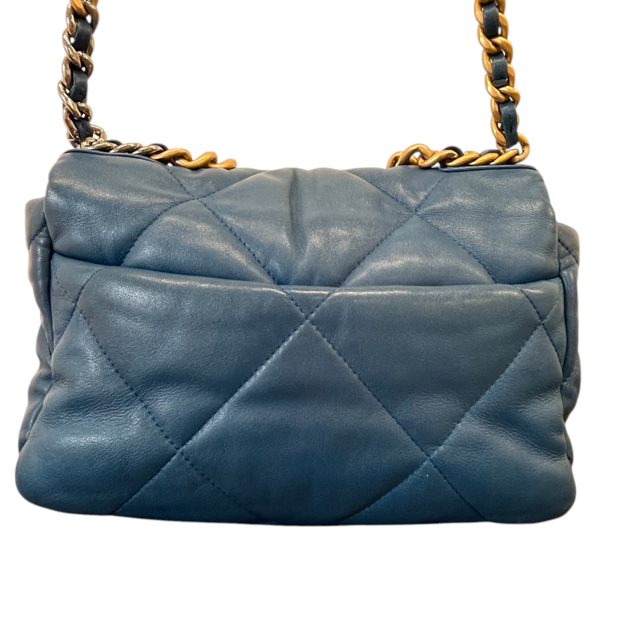 Women's 19 Flap Lambskin Small Bag Blue